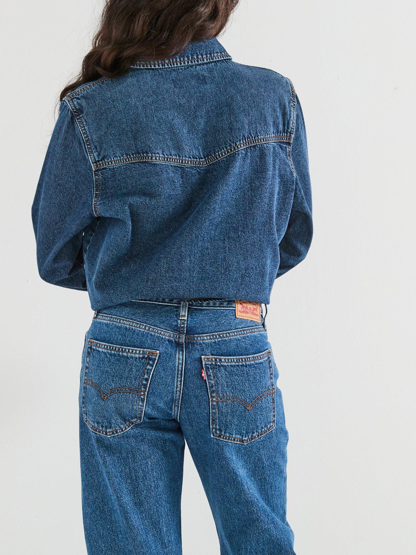 Image 4 of 6 of Levi's 94 Baggy Jeans - Dark Blue