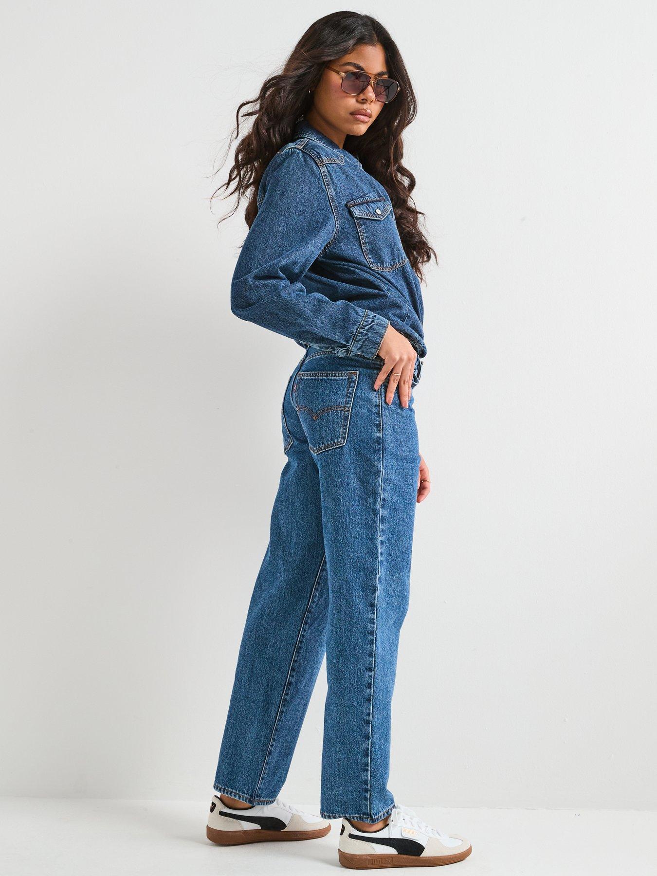 Image 6 of 6 of Levi's 94 Baggy Jeans - Dark Blue