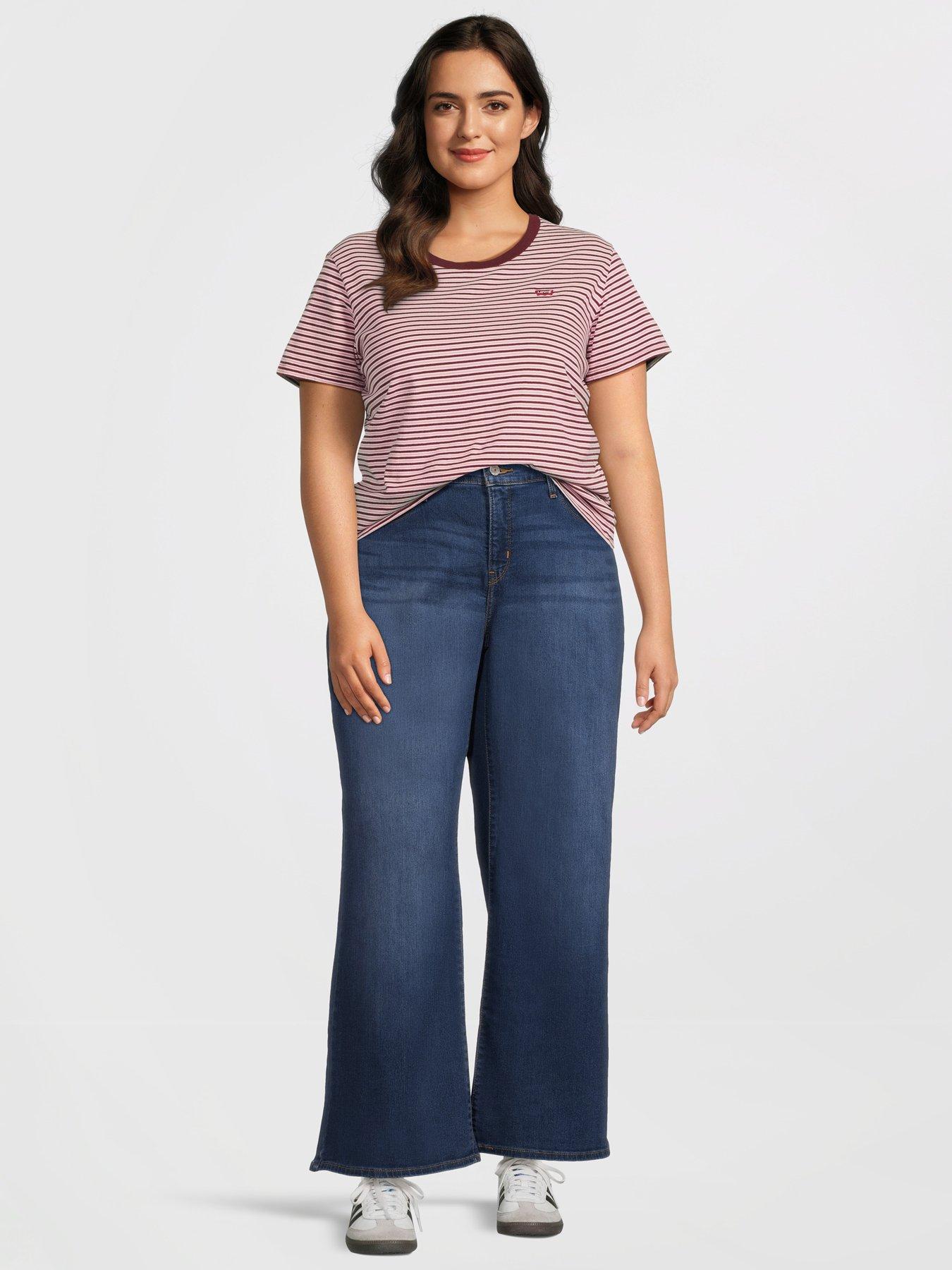 Image 3 of 5 of Levi's Plus 318 Shaping Wide-Leg Jeans Plus - Clever Girl - Navy