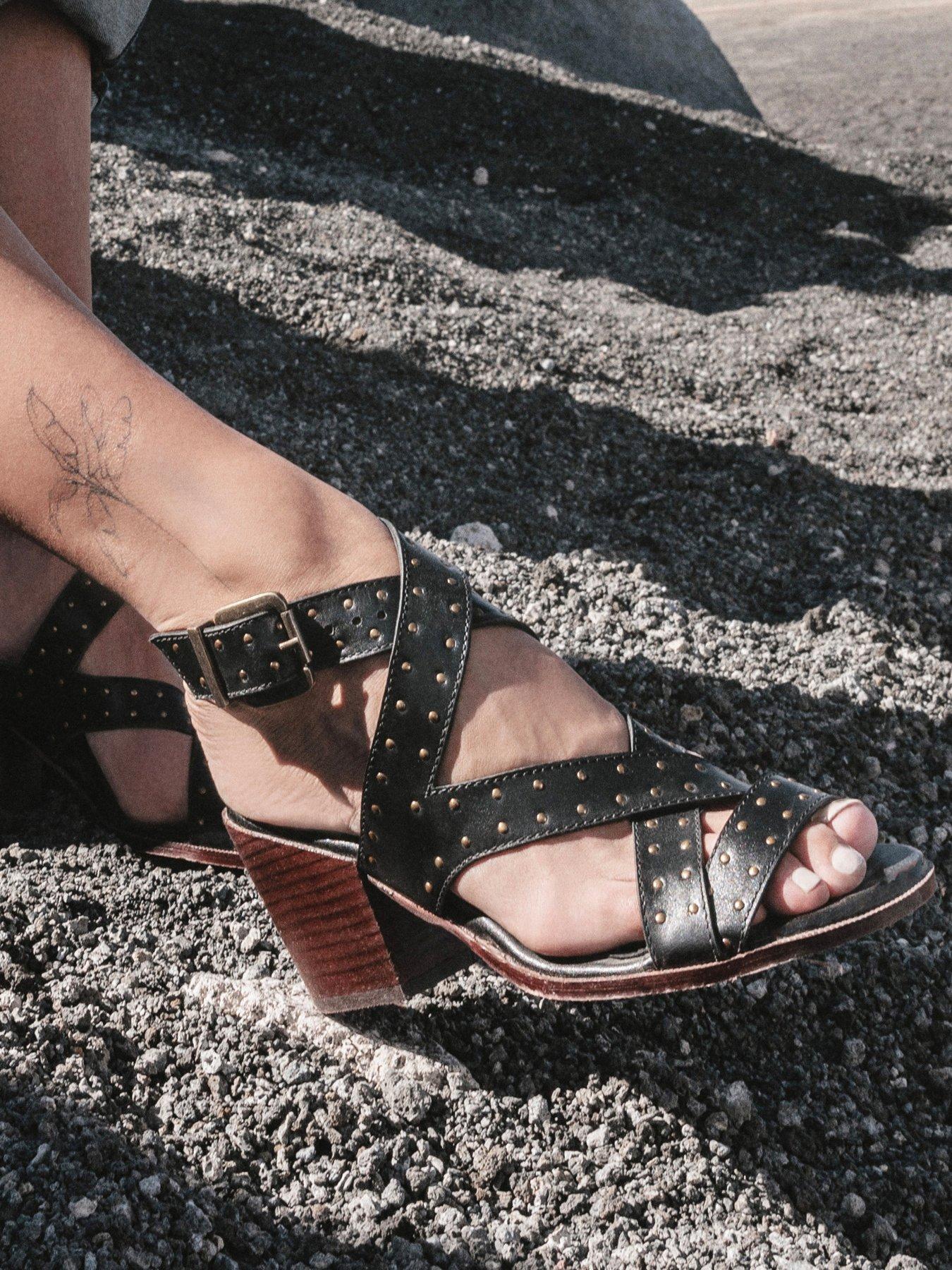 Image 5 of 5 of Moda In Pelle Mayley Stud Western Heeled Sandal - Black