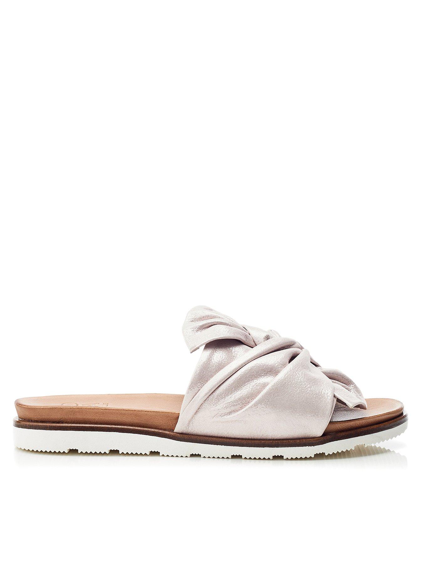 Moda In Pelle Jemini Twist Leather Sandal - Rose Gold
