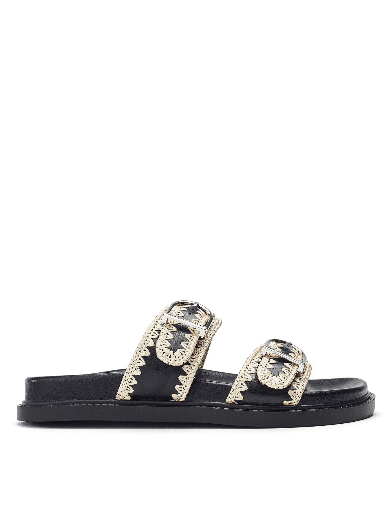 Moda In Pelle Kerriki Buckle Sandal - Black