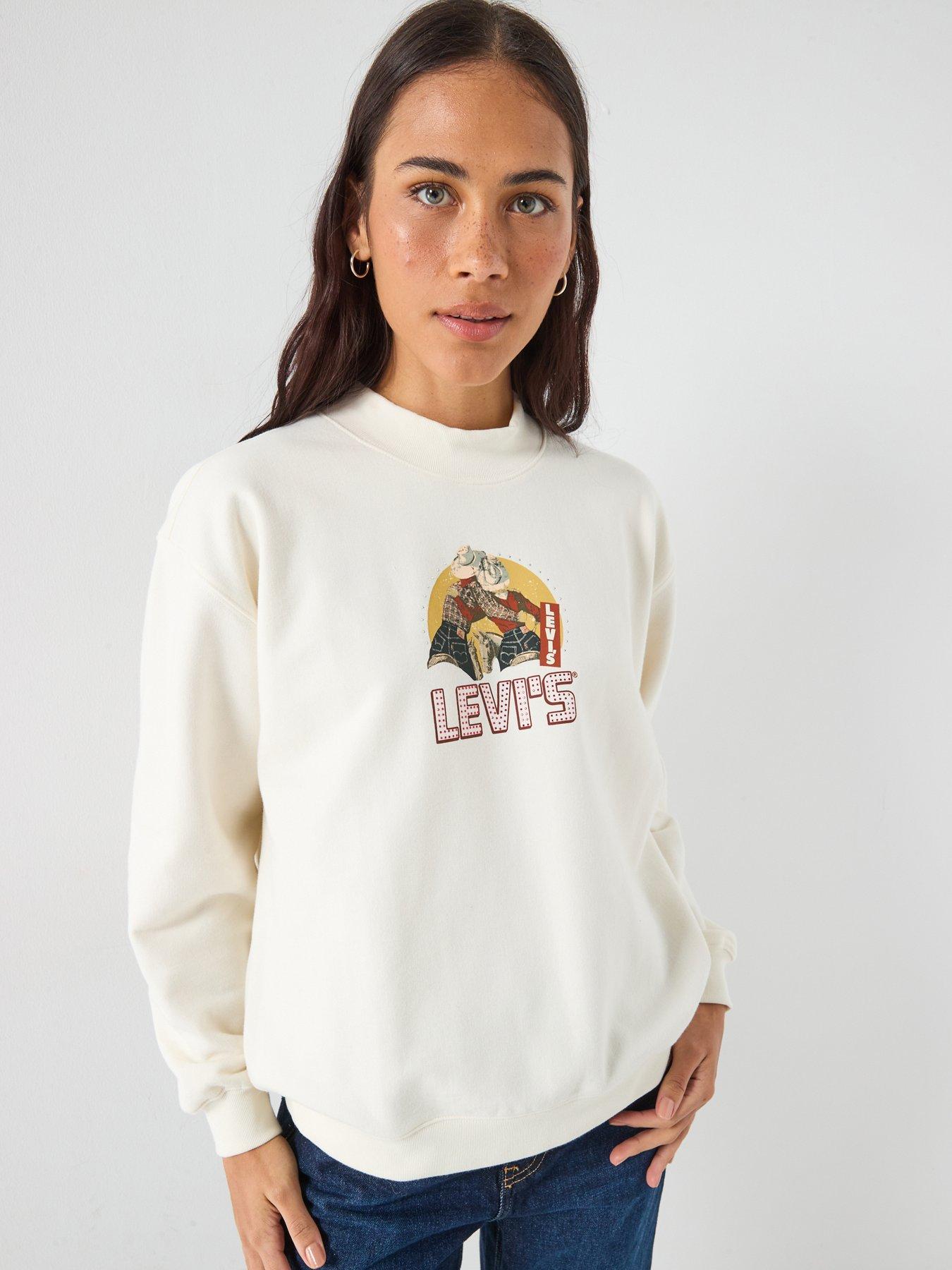 Levi's Graphic Collins Mock Neck Sweatshirt - White