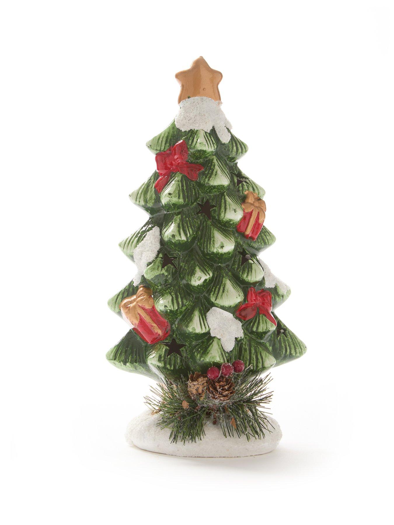 Image 2 of 4 of Festive 26 cm Light Up Ceramic Star Christmas Tree