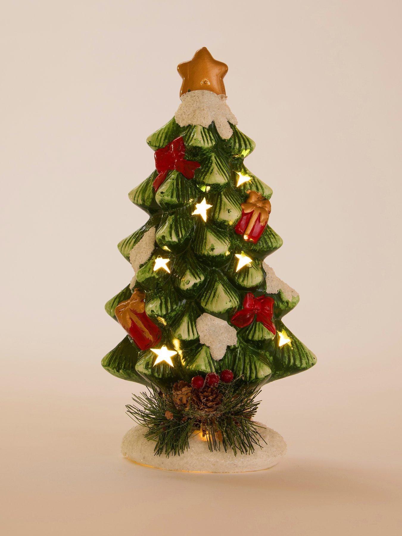 Image 3 of 4 of Festive 26 cm Light Up Ceramic Star Christmas Tree
