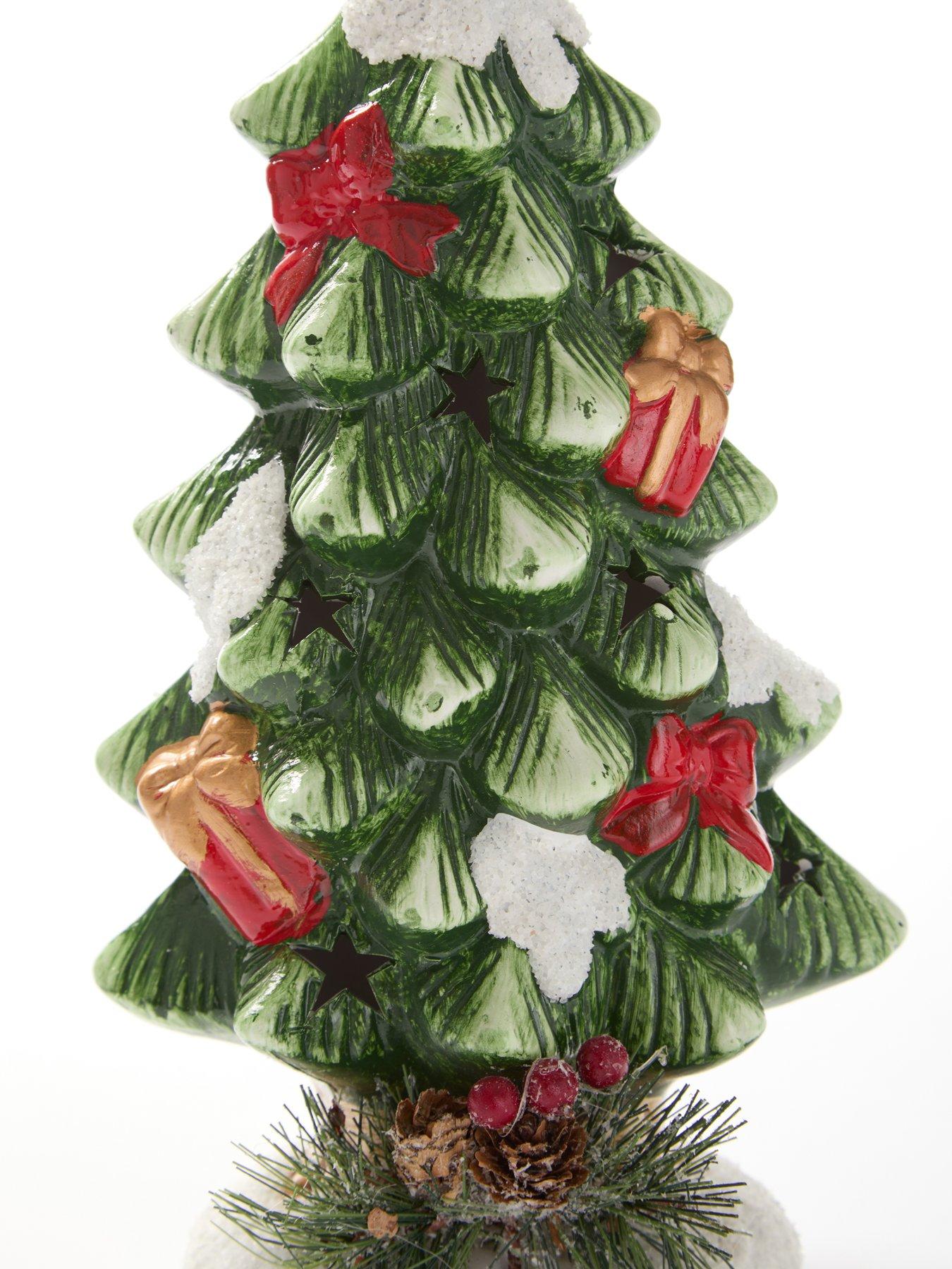 Image 4 of 4 of Festive 26 cm Light Up Ceramic Star Christmas Tree