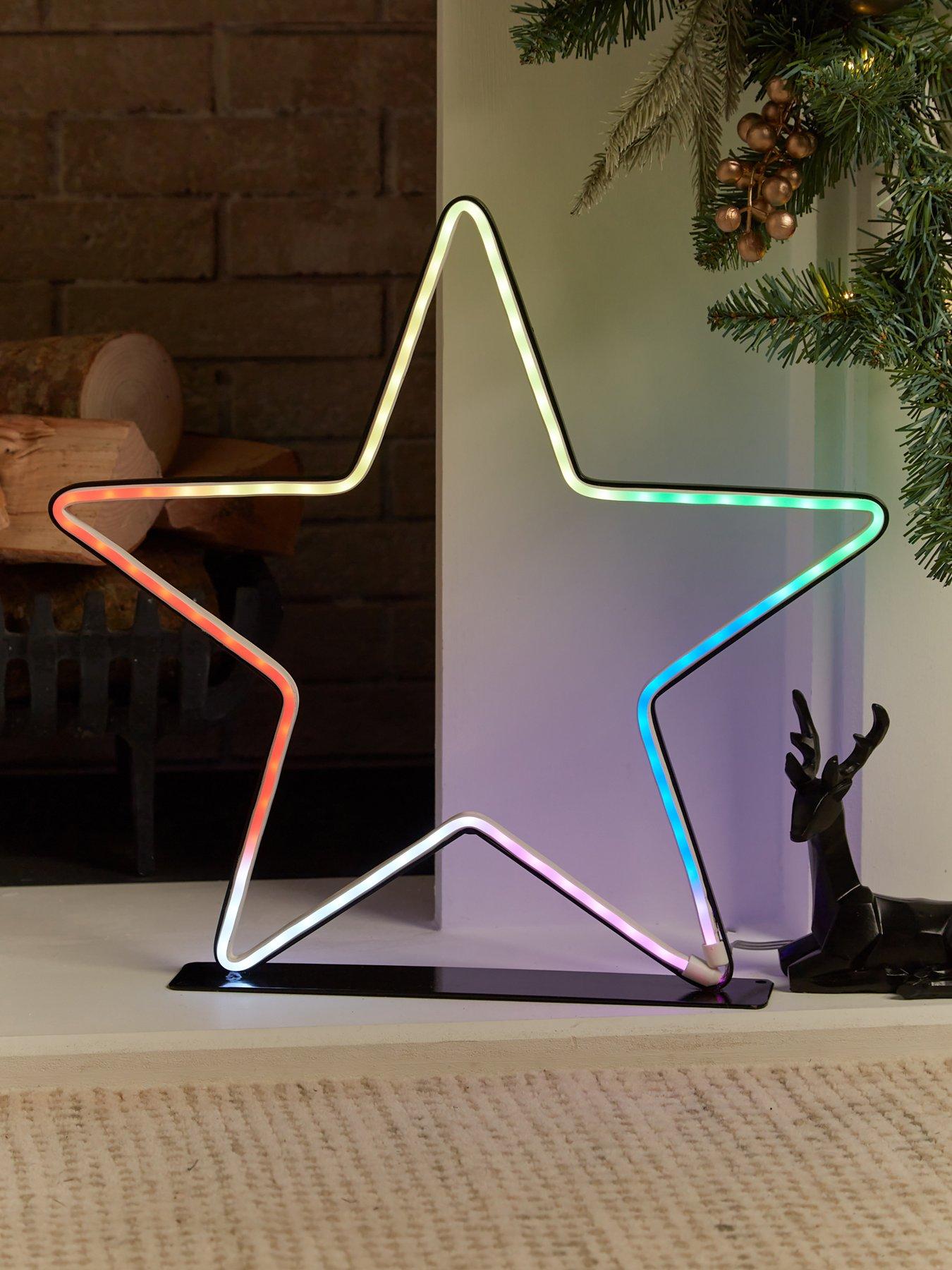 festive-40-cm-neon-flex-rgr-indooroutdoornbspchristmasnbspstar-light-with-remote