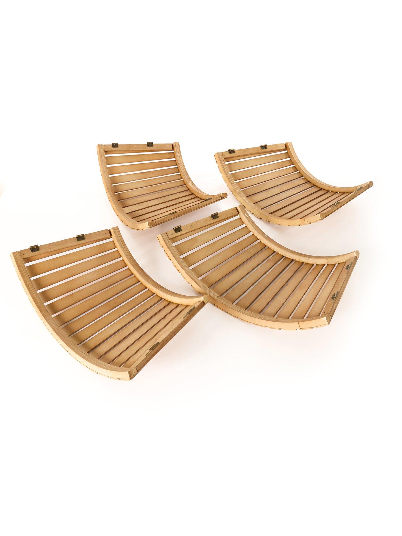 Image 5 of 6 of Festive Wooden Slat Christmas Tree Skirt - 66 cm