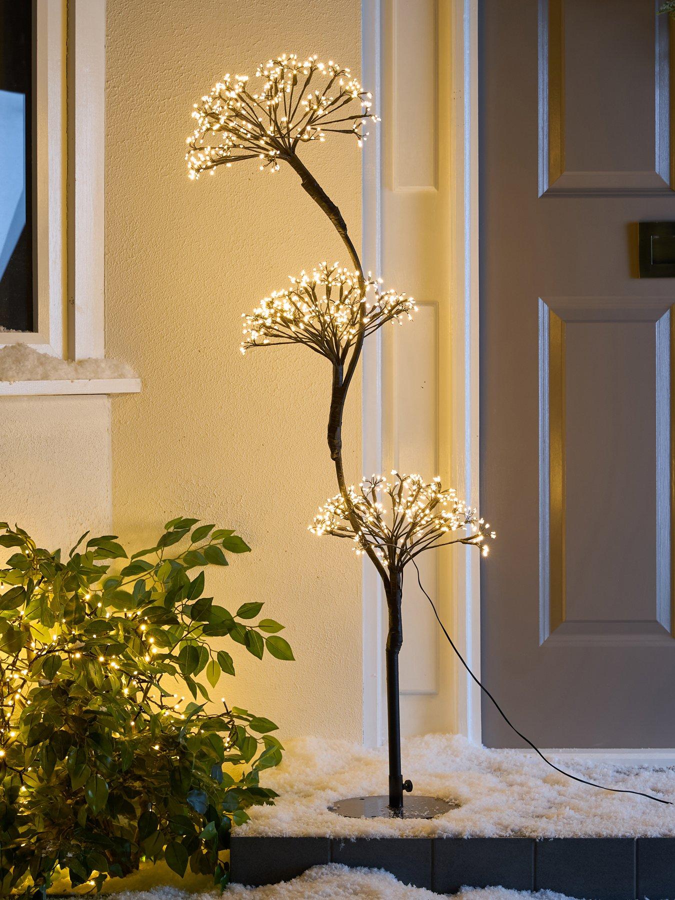 festive-120nbspcm-dewdrop-firework-ball-outdoornbspchristmas-tree-with-warm-white-leds