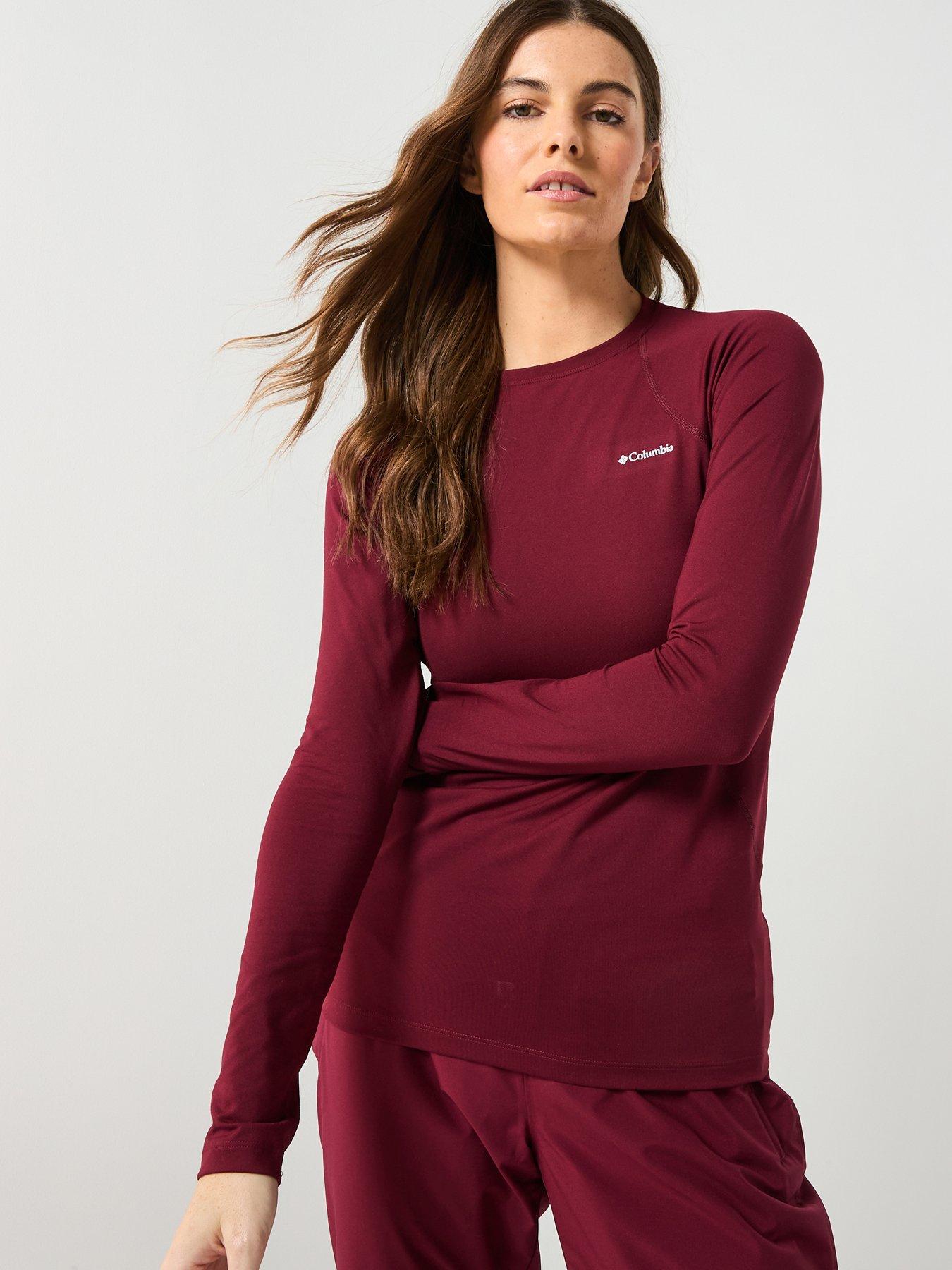 Columbia Women's Midweight Stretch Long Sleeve Top - Burgundy