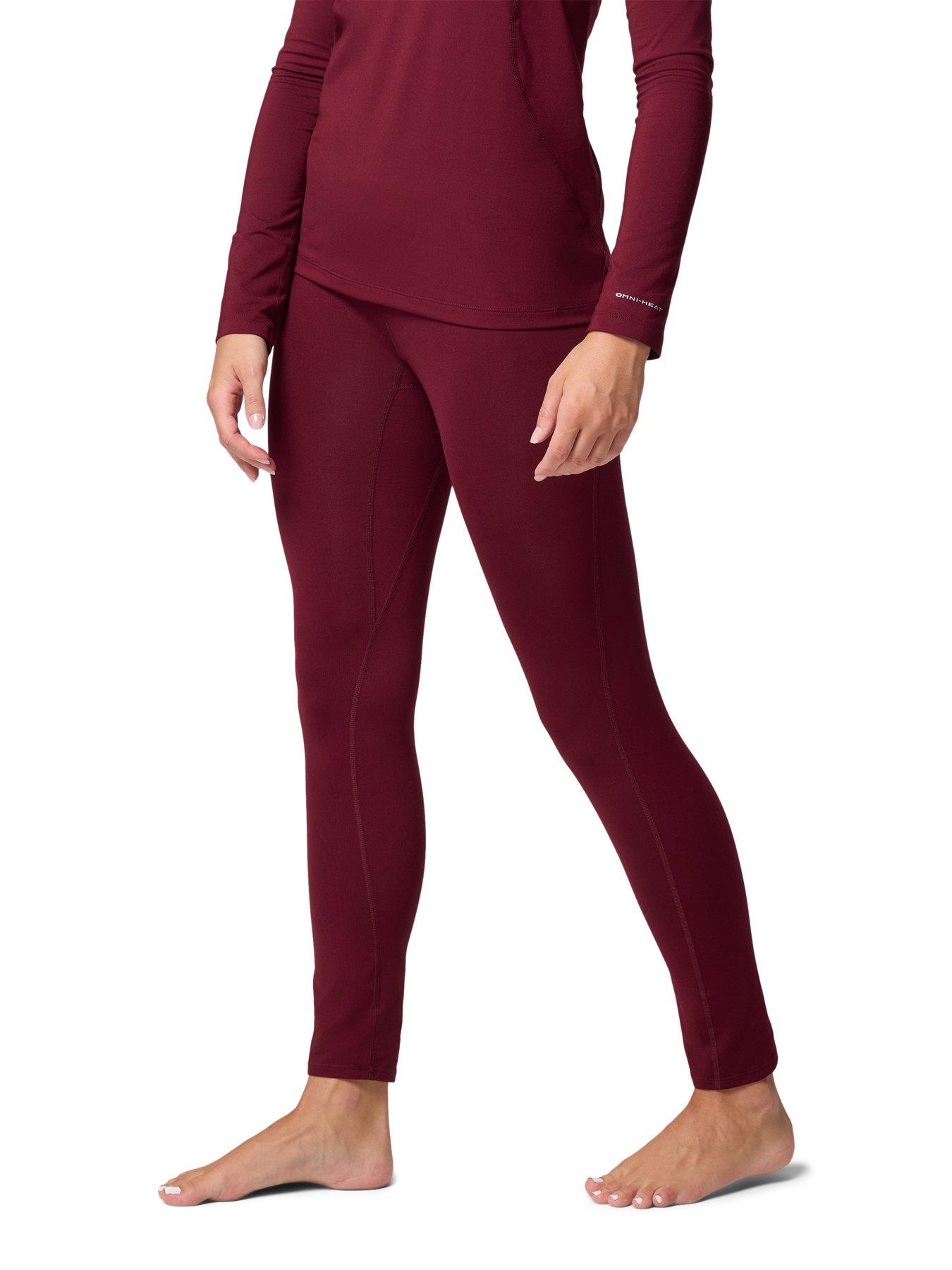 Image 4 of 6 of Columbia Women's Midweight Stretch Tight Baselayer - Burgundy