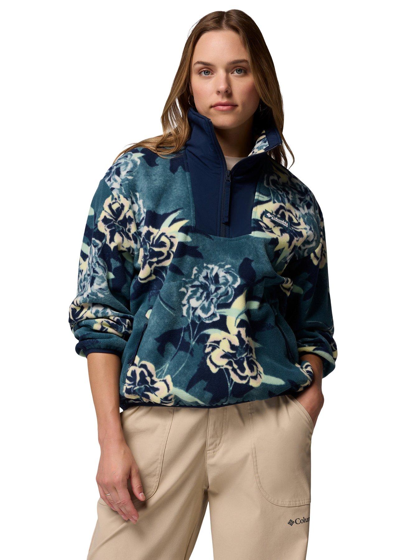 Columbia Women's Sequoia Grove Printed Half Zip Fleece - Blue