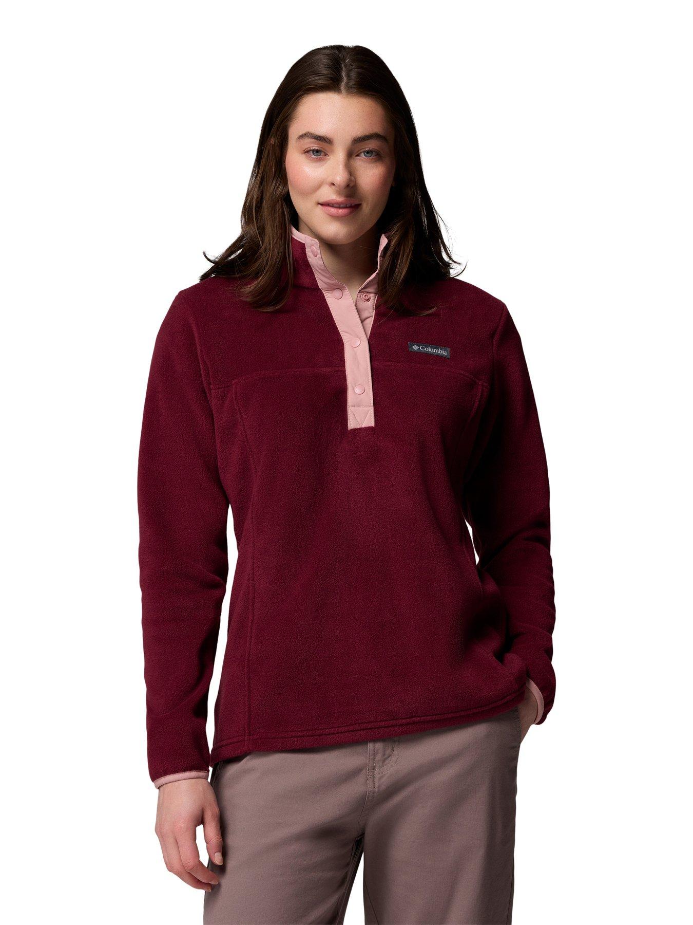 columbia-womens-benton-springs-12-snap-fleece-pull-over-ii-burgundy