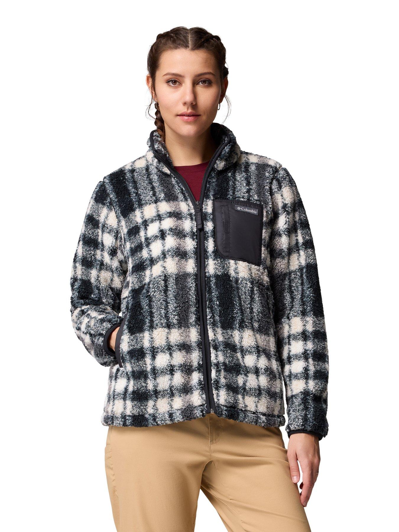 columbia-womens-west-bend-print-full-zip-ii-fleece--black