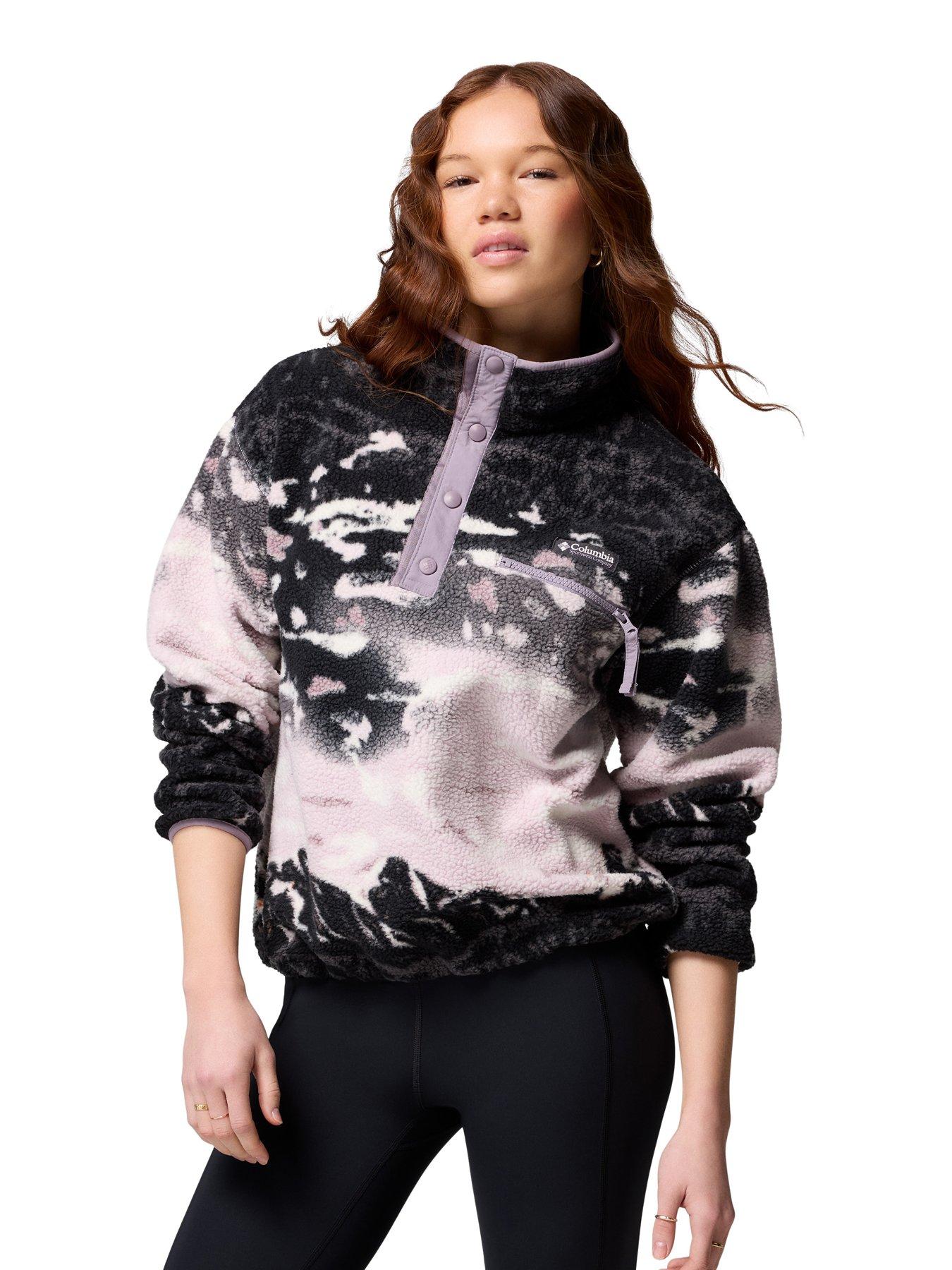 columbia-womens-helvetia-ii-printed-cropped-half-snap-fleece-purple
