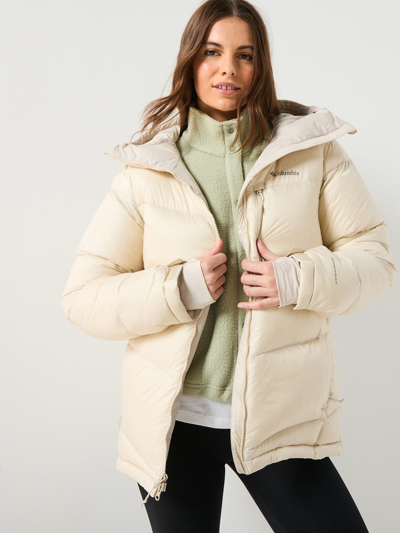 Columbia Women's Cloudview Down Hooded Jacket - Beige