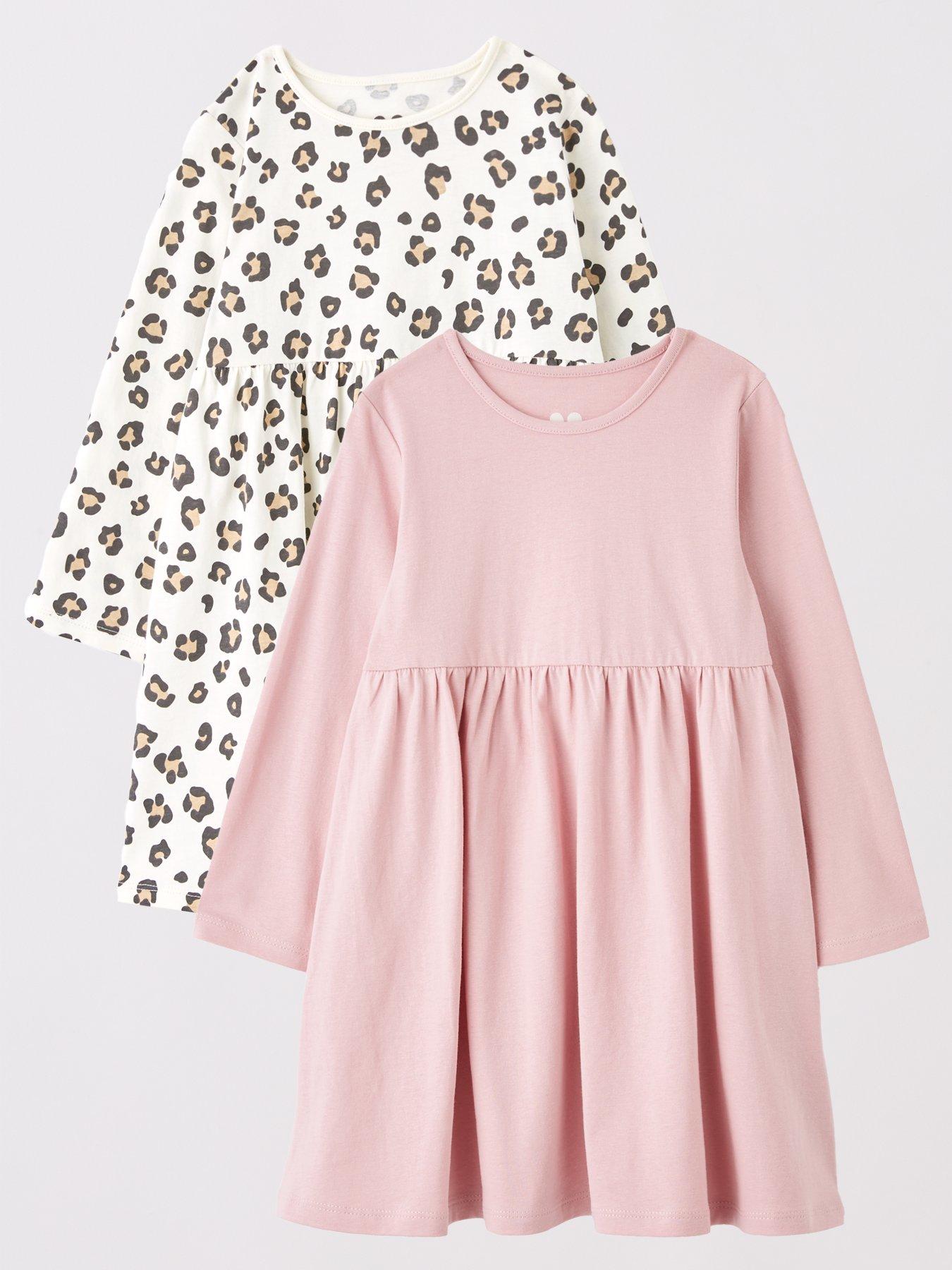 Image 1 of 4 of The Very Collection Girls 2 Pack Jersey Dresses - Multi