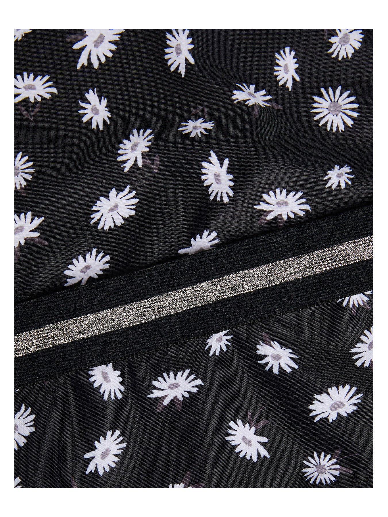 Image 3 of 3 of Monsoon Girls Daisy Print Halter Bikini Set - Black