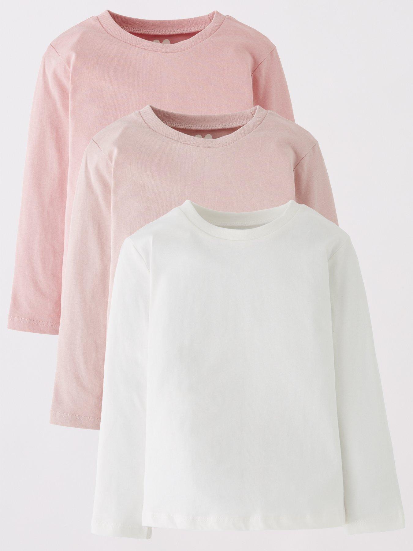 Mini V by Very Girls 3 Pack Jersey Long Sleeve Top - Multi