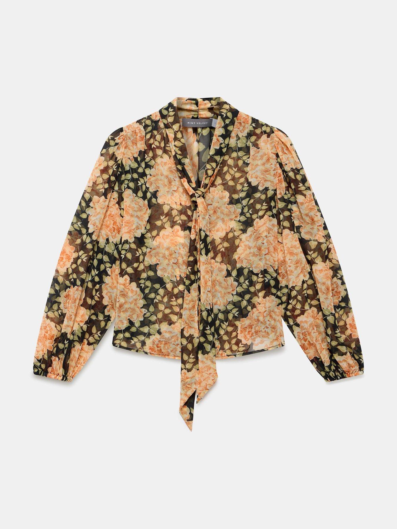 Image 5 of 6 of Mint Velvet Floral Print Blouse - Orange