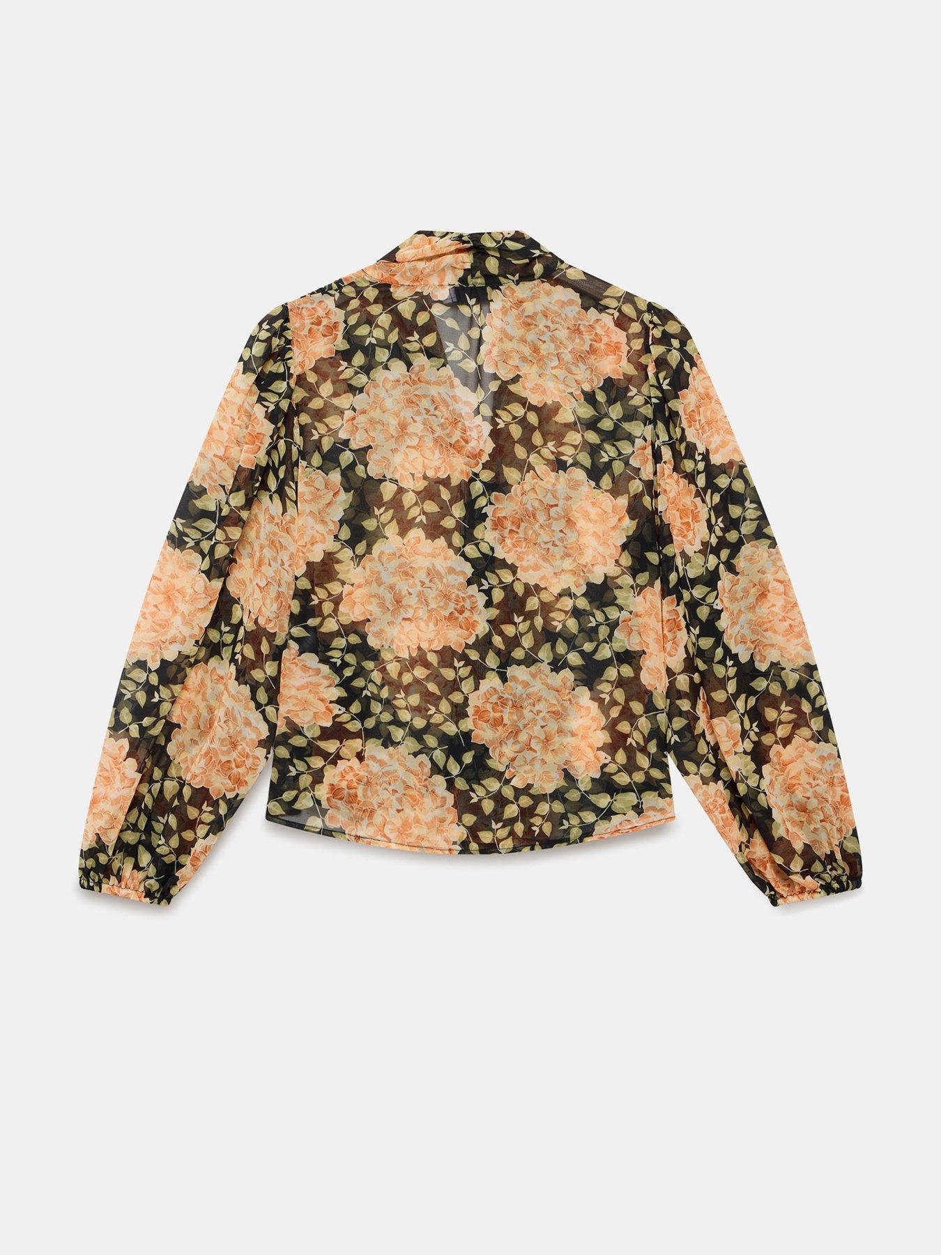 Image 6 of 6 of Mint Velvet Floral Print Blouse - Orange