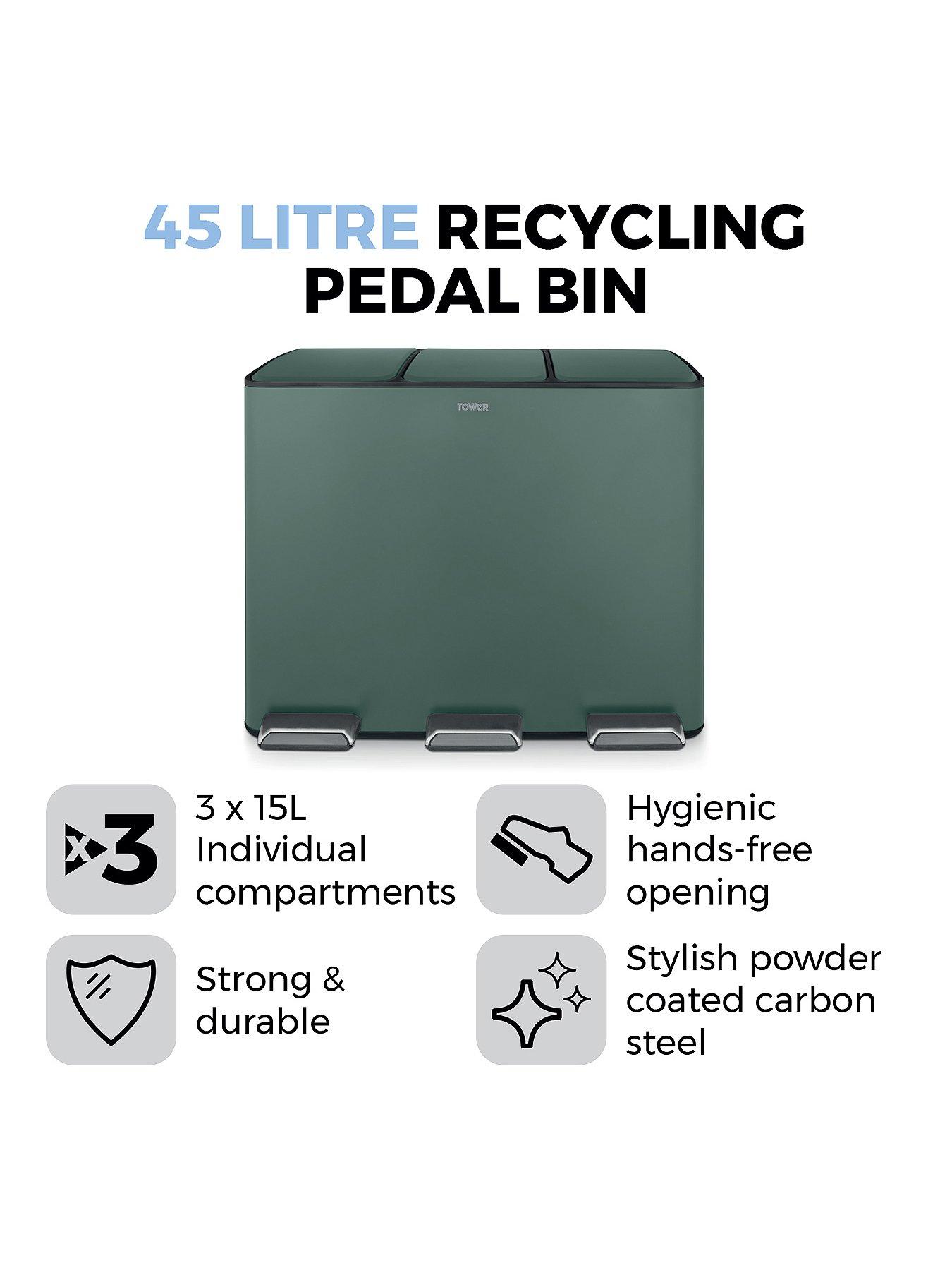Image 2 of 6 of Tower 45l Recycling Pedal Bin