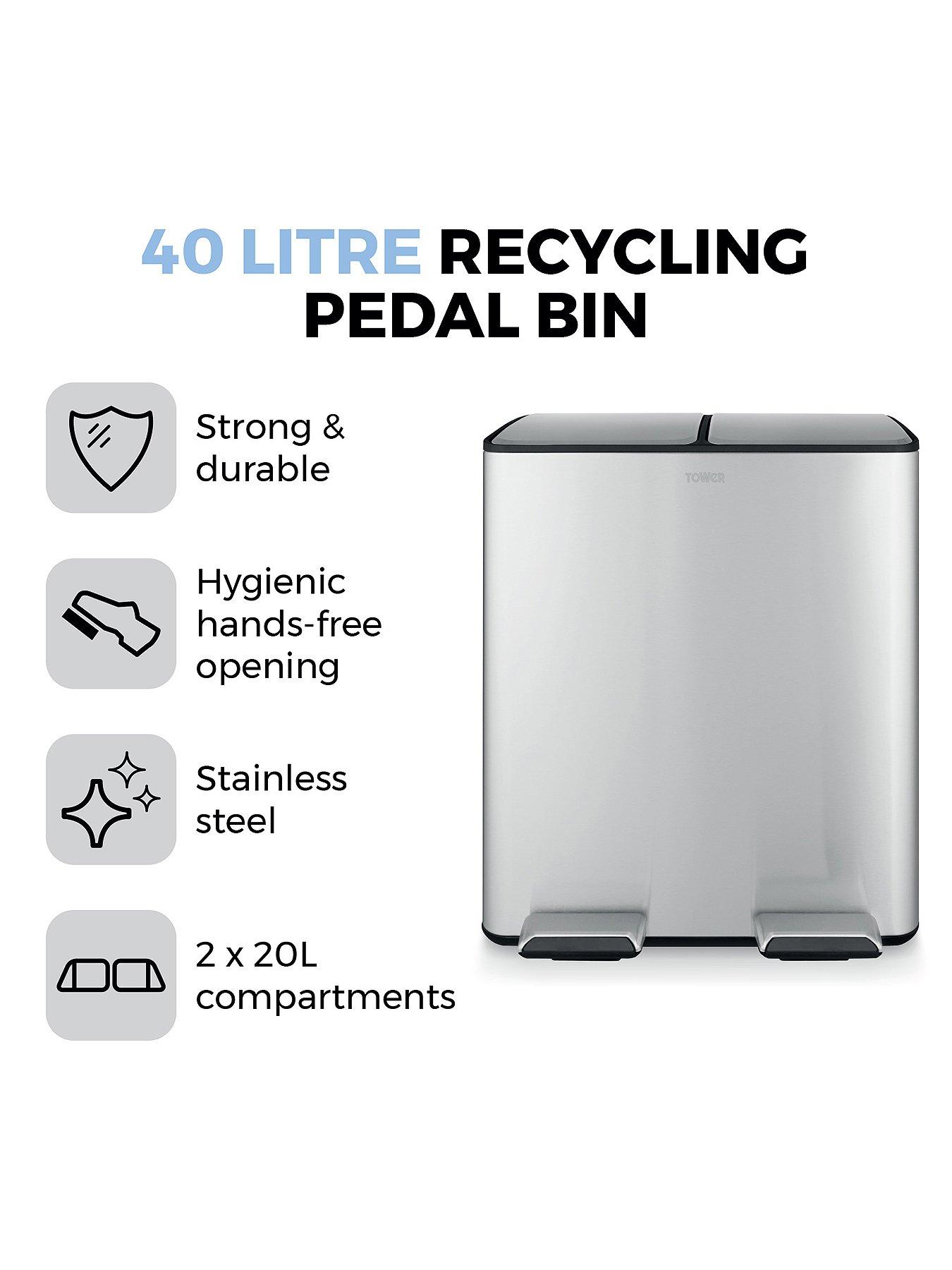 Image 2 of 6 of Tower 40l Recycling Pedal Bin