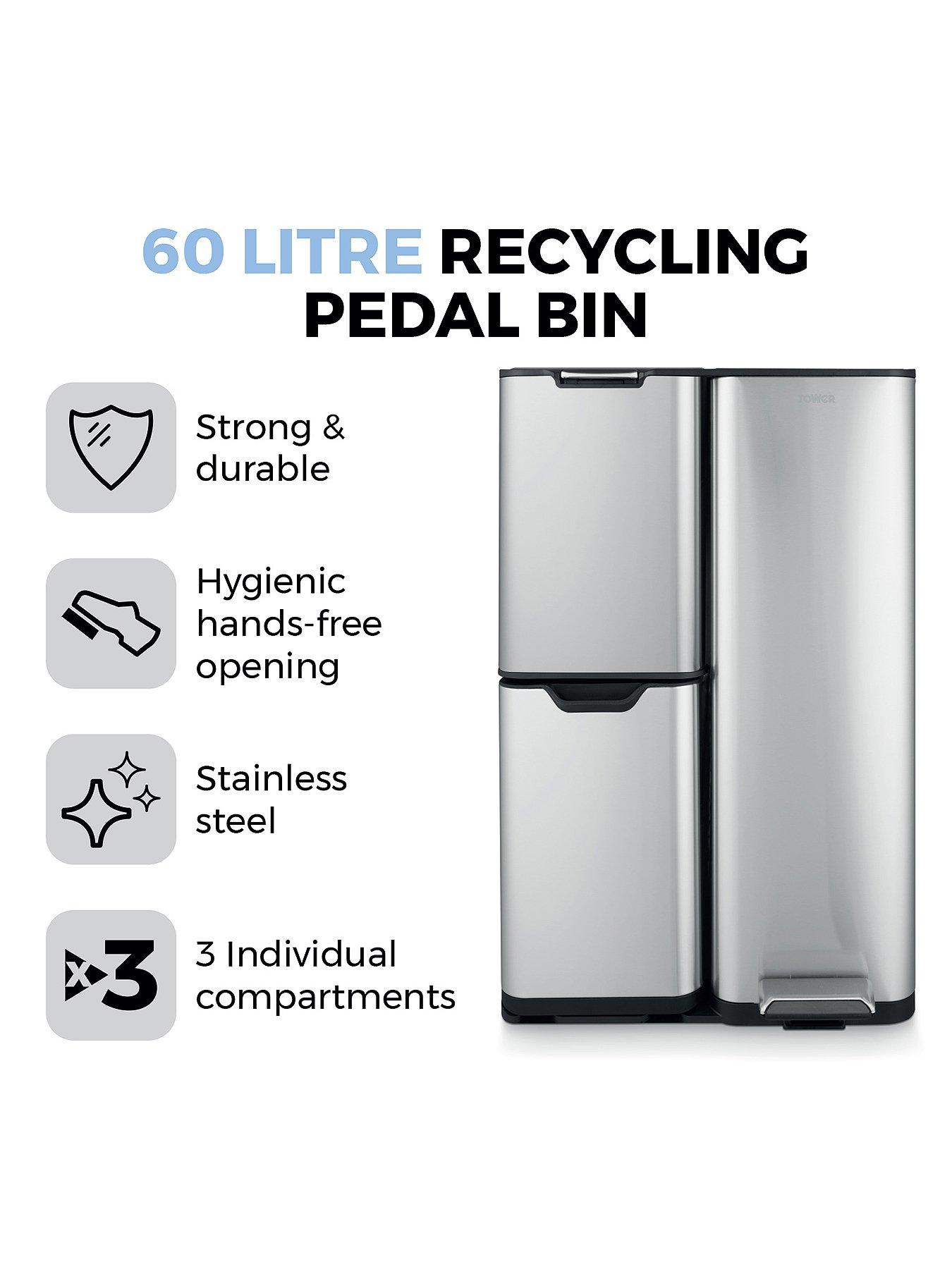 tower-60l-recycling-pedal-binstillFront