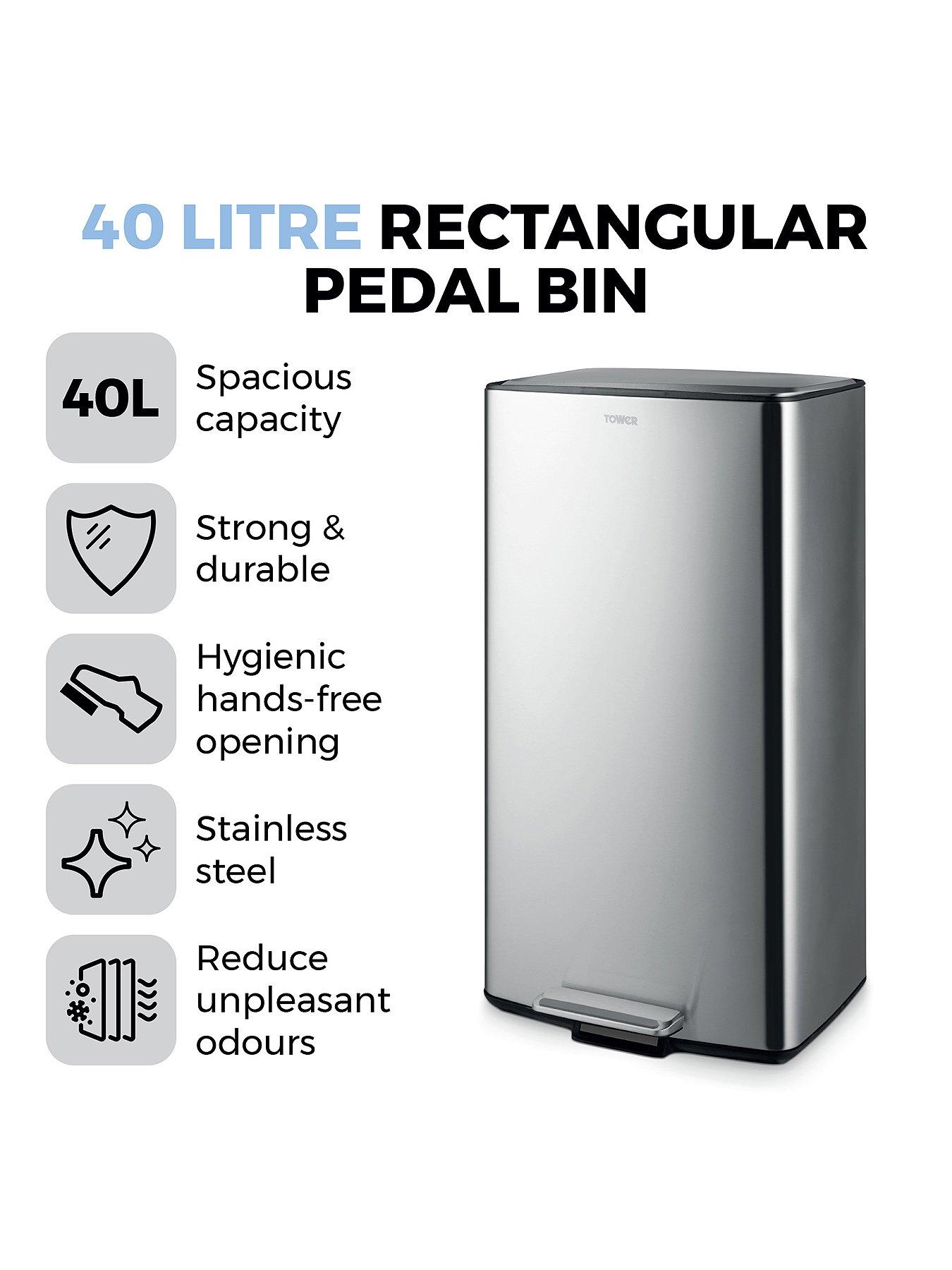 Image 2 of 6 of Tower 40l Rectangular Pedal Bin