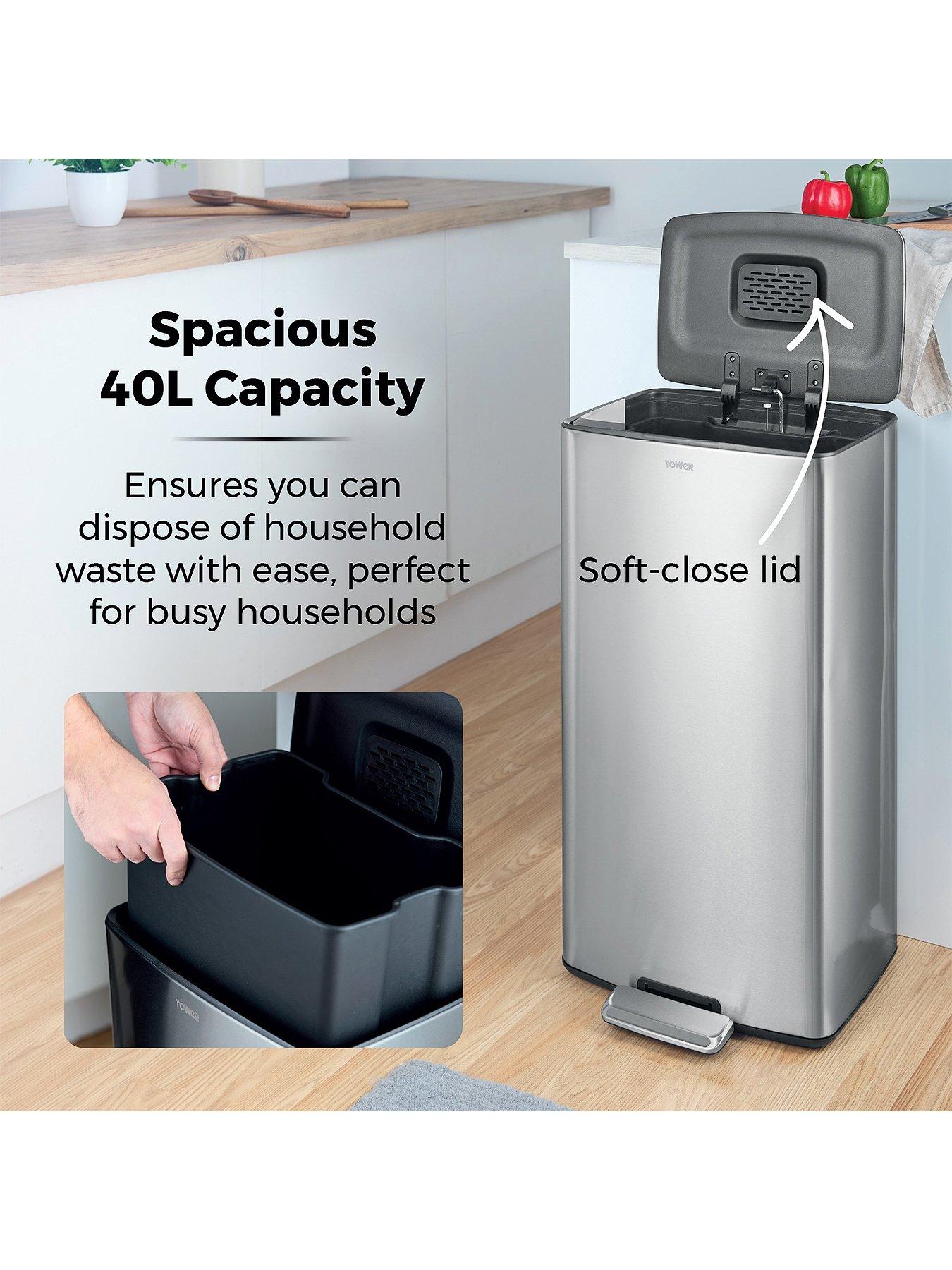 Image 3 of 6 of Tower 40l Rectangular Pedal Bin