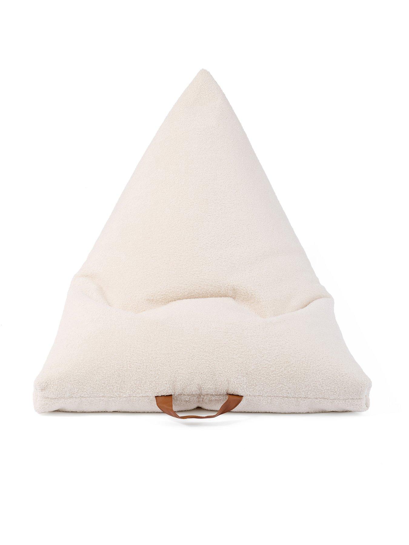 Image 3 of 5 of KAIKOO Boucle Triangle Beanbag- Cream