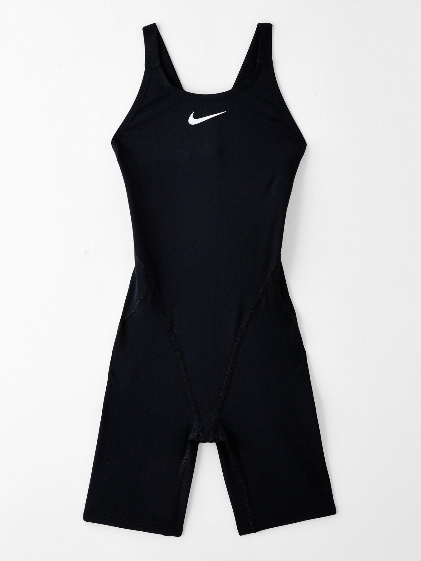 Image 1 of 4 of Nike Girls Performance Kneeskin Swimsuit - Black