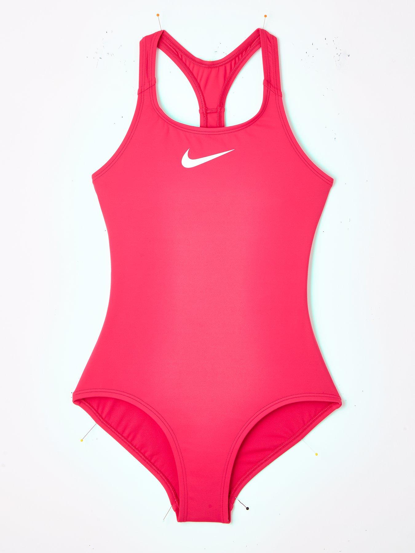 Nike Girls Racerback One Piece Swimsuit - Pink