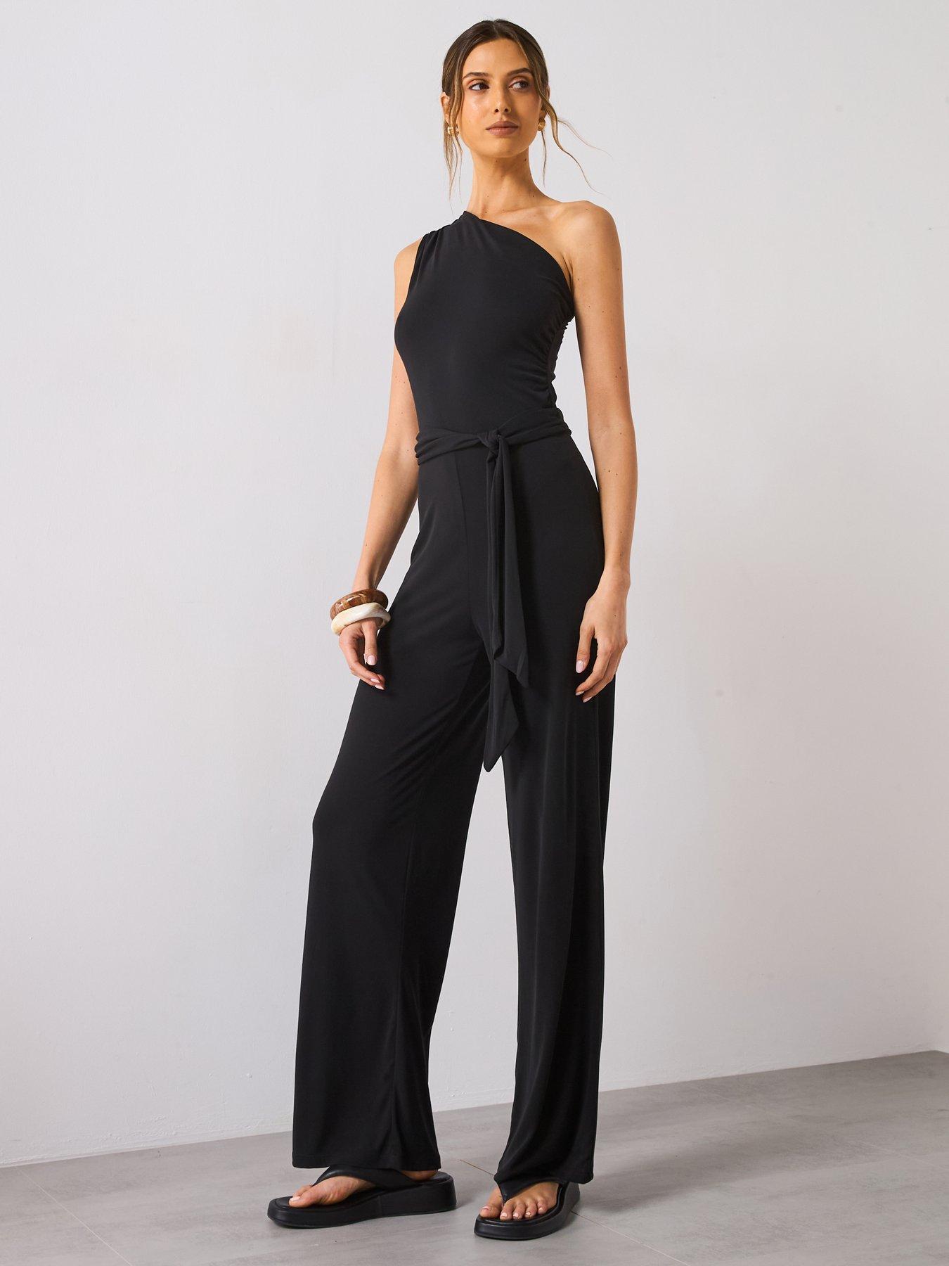 Image 3 of 4 of Mango Asymmetric Belt Jumpsuit