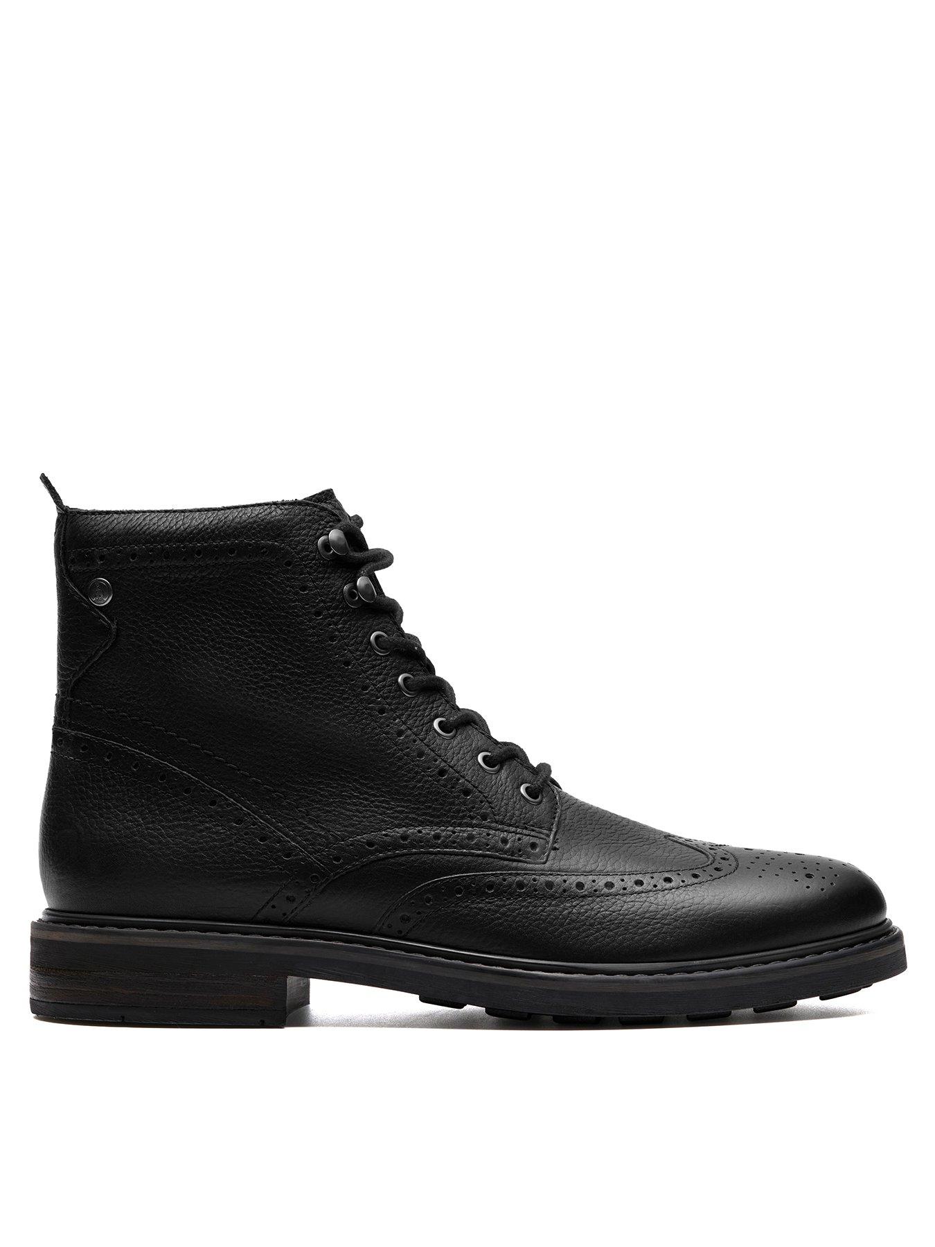 Image 1 of 6 of Clarks Clarks Newford Lace Up Ankle Boots-black