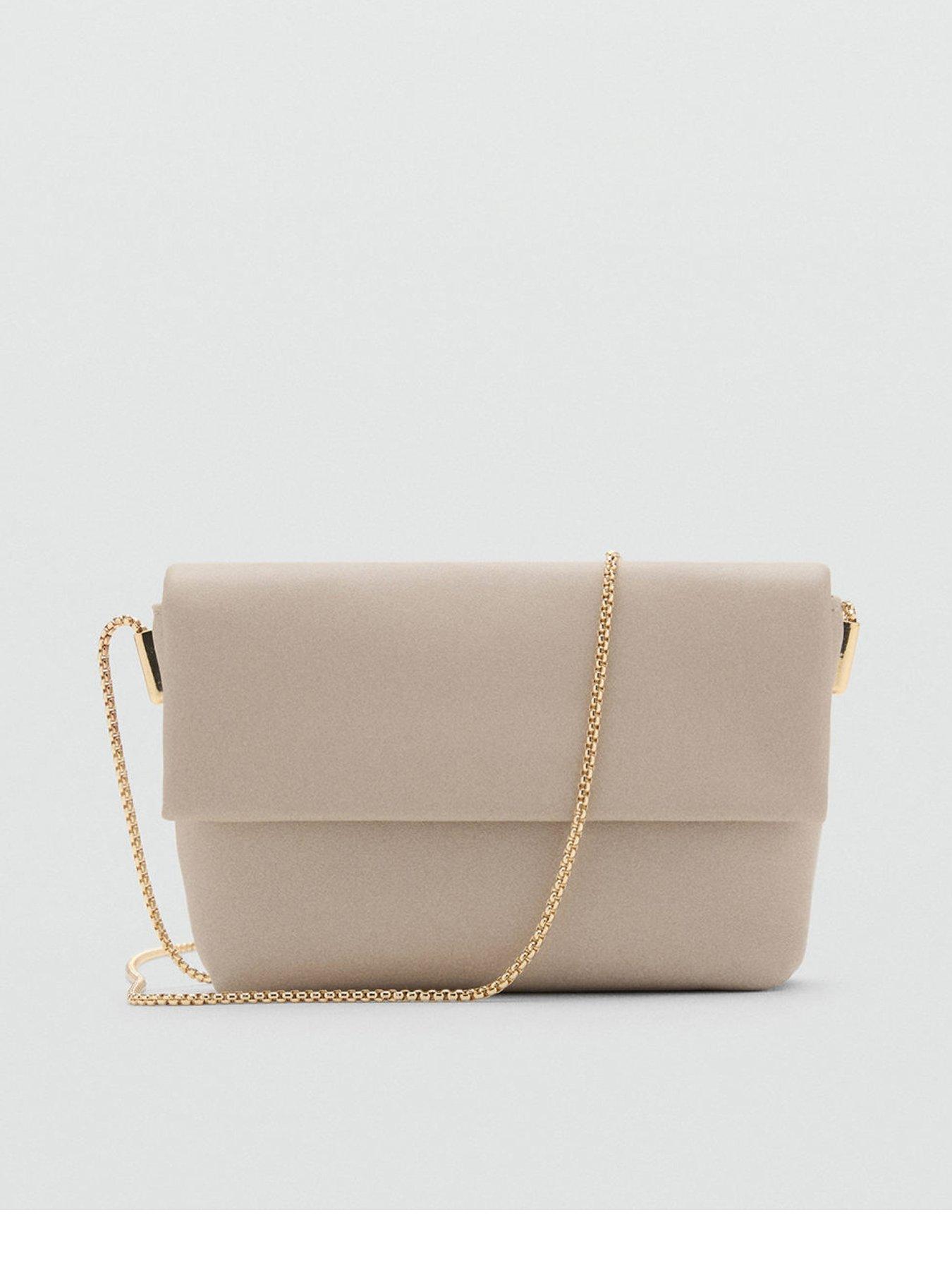 Image of Mango Crossbody Envelope Style Bag - Light Grey
