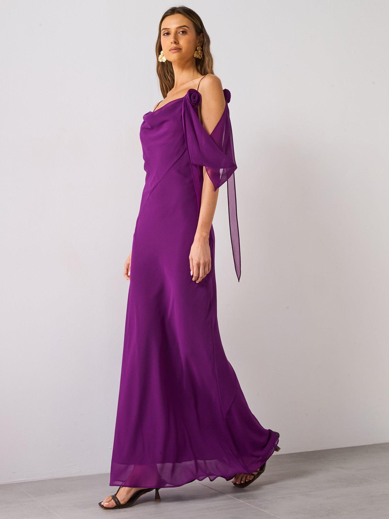 mango purple floral dress Buy Mango Purple Blurred Floral Print Occasion Maxi Dress from the Next UK  online shop