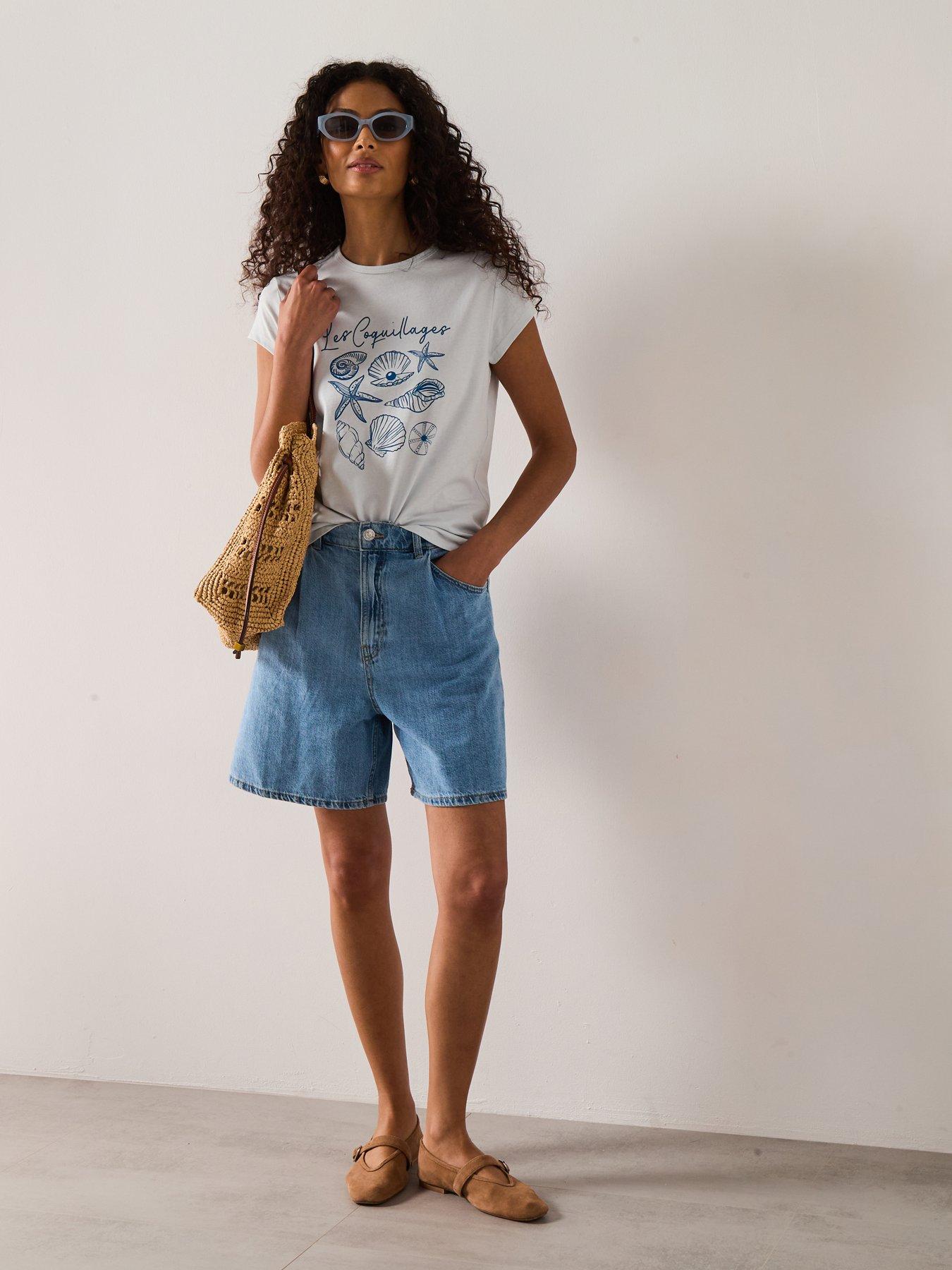mango-printed-cotton-blend-t-shirt-blueback
