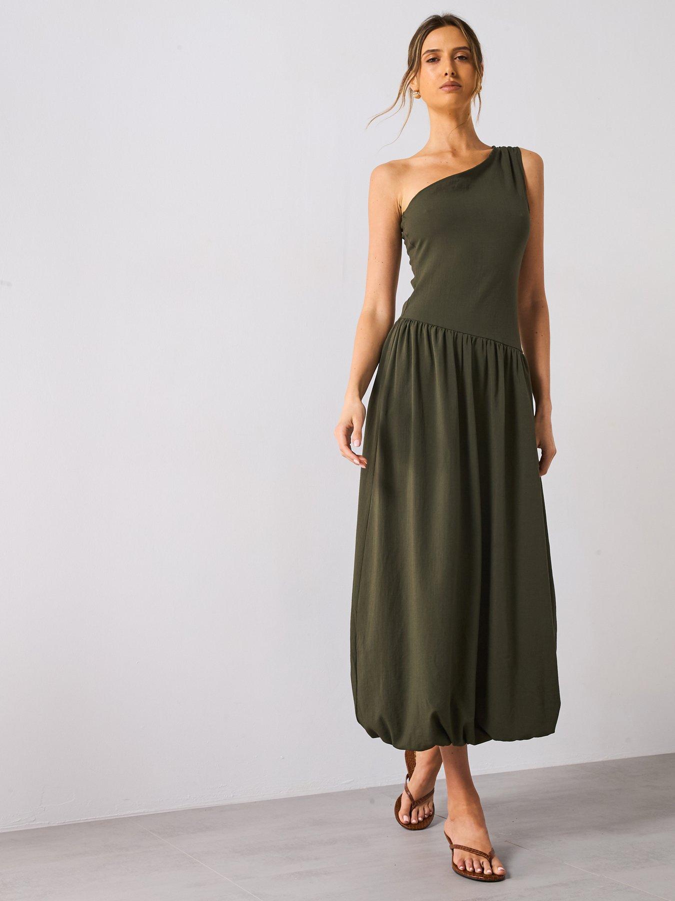 mango-asymmetrical-puffed-dress