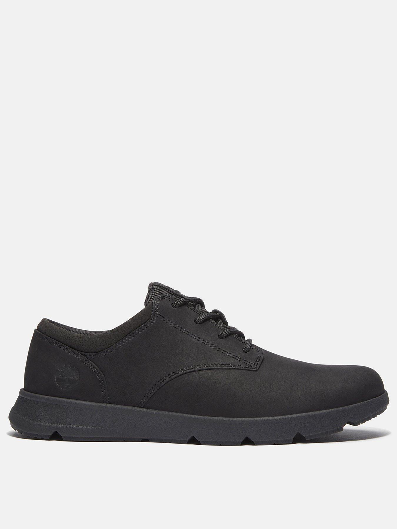 Image 1 of 7 of Timberland Parker Street Leather Lace Sneaker - Black