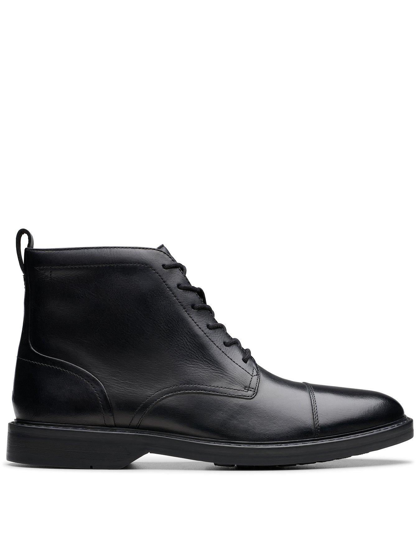 Image 1 of 7 of Clarks Aldwin Lace Up Ankle Boots&nbsp;- Black