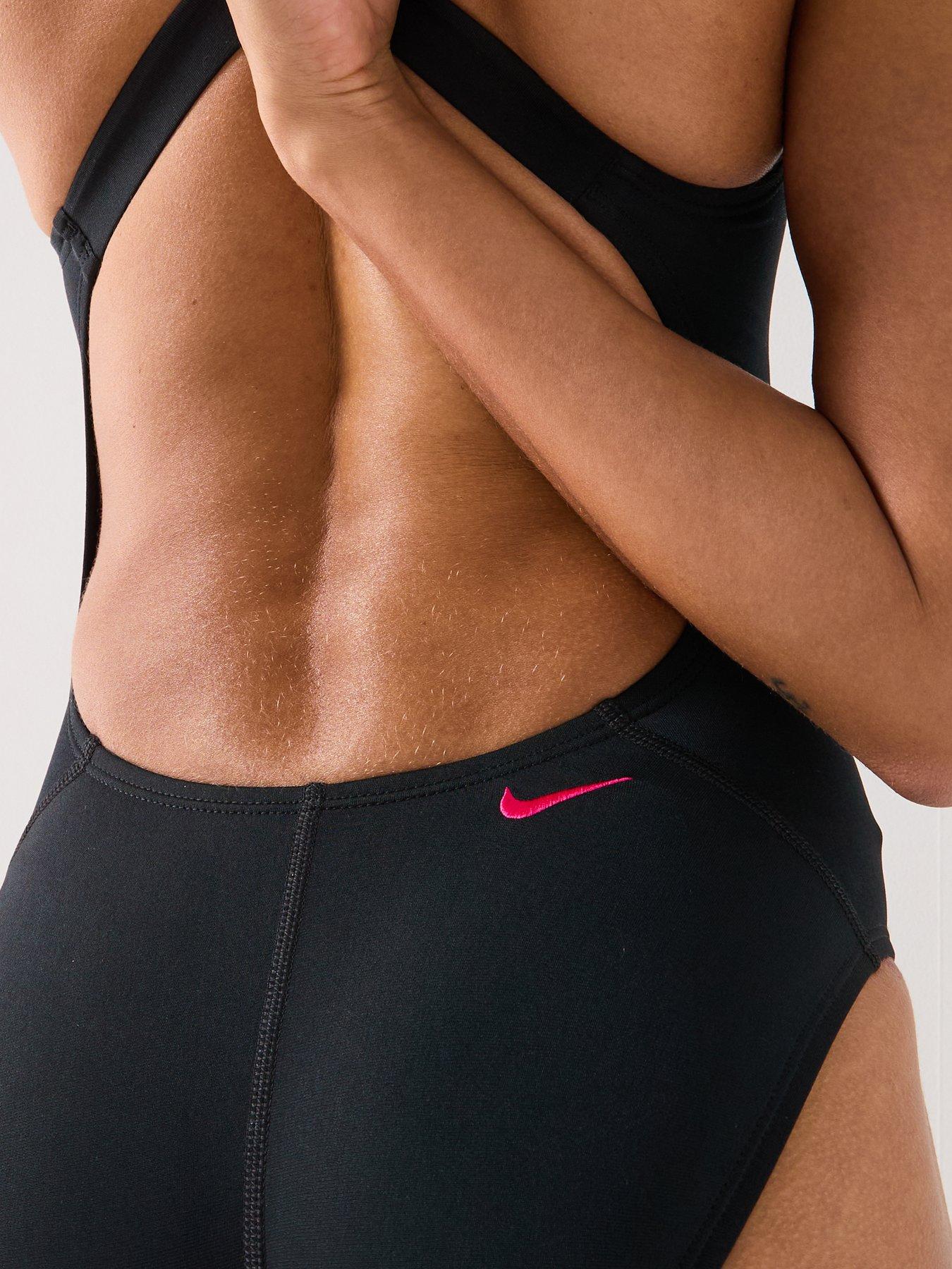Image 4 of 6 of Nike Womens Fastback One Piece Swimsuit - Black
