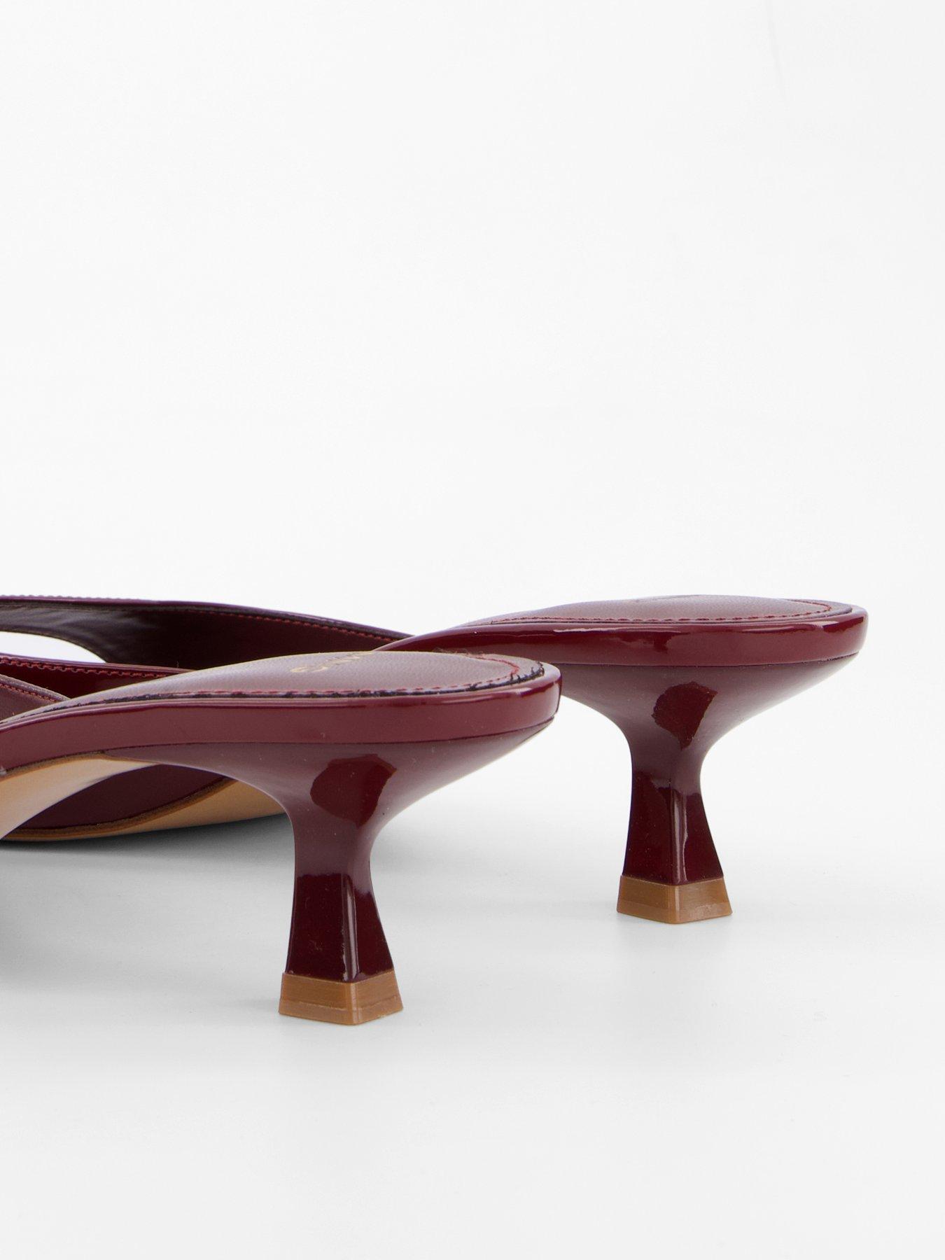 Image 6 of 7 of Mango Patent Leather Effect Heeled Sandal - Red
