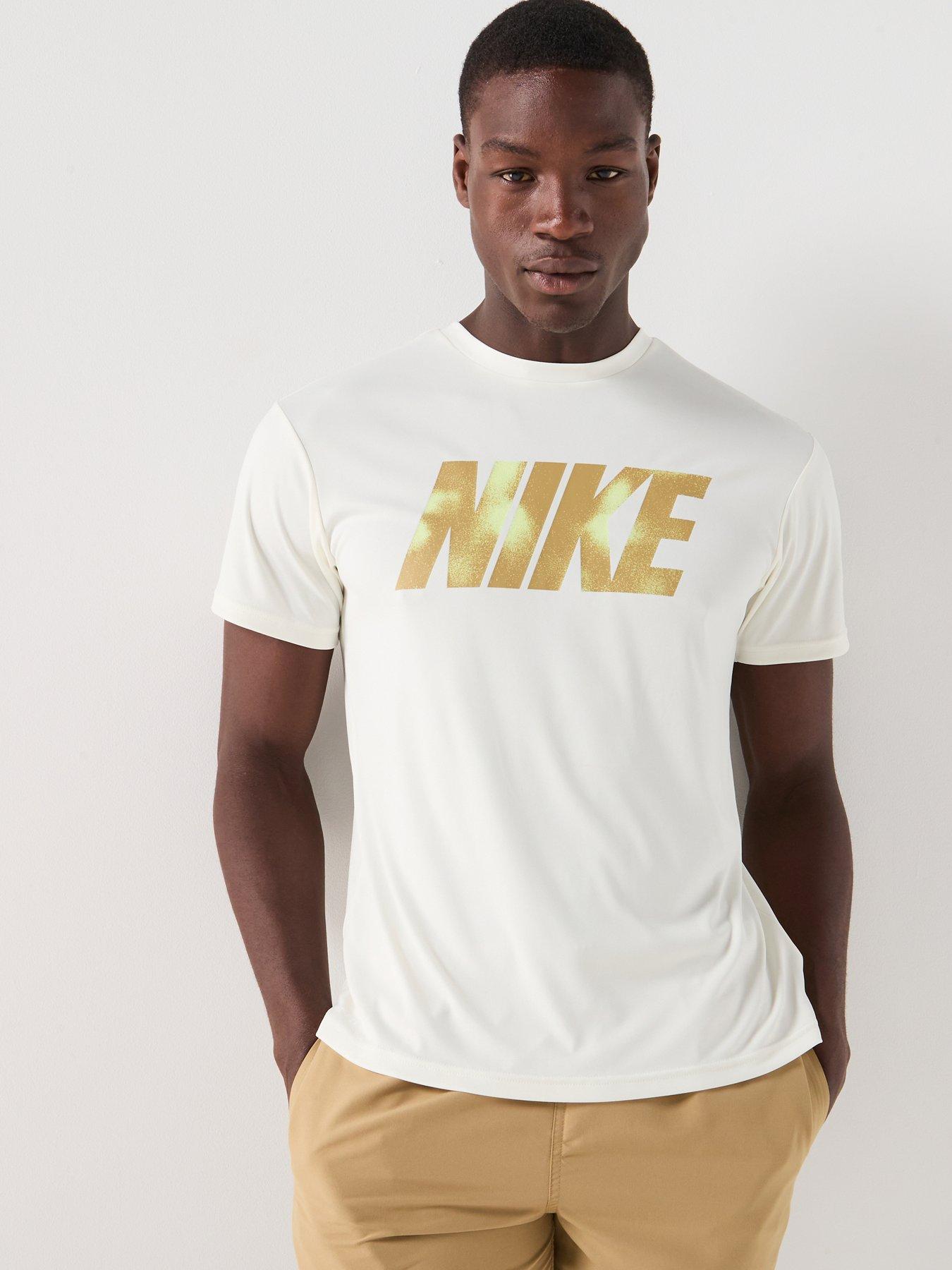 Nike Mens Short Sleeve Hydroguard T Shirt - Khaki