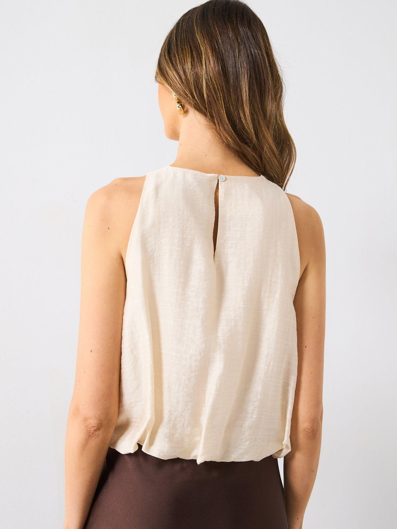 mango-lyocell-blend-top-with-puffed-hem-creamstillFront