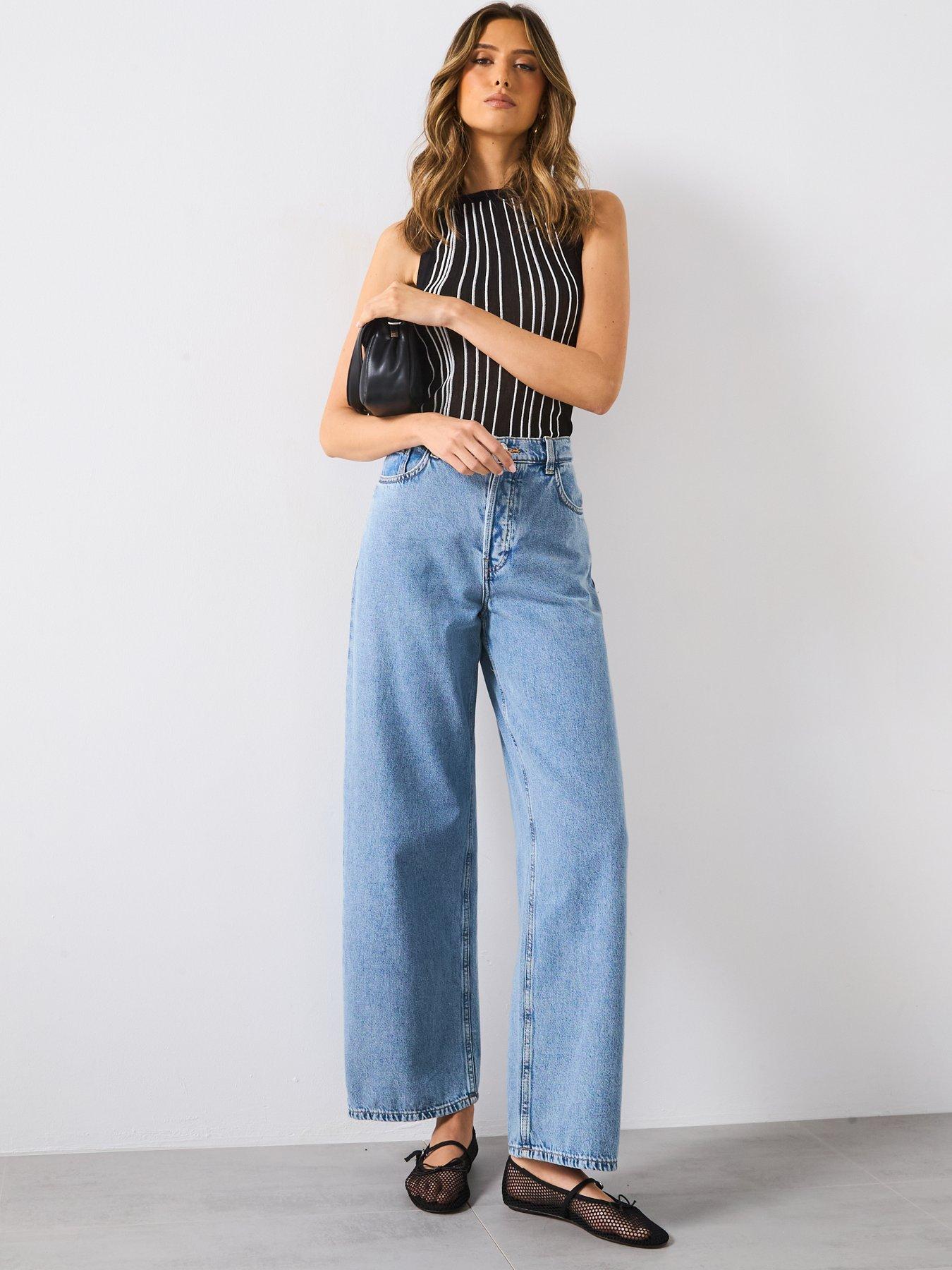 mango-striped-halter-knit-top-blackback