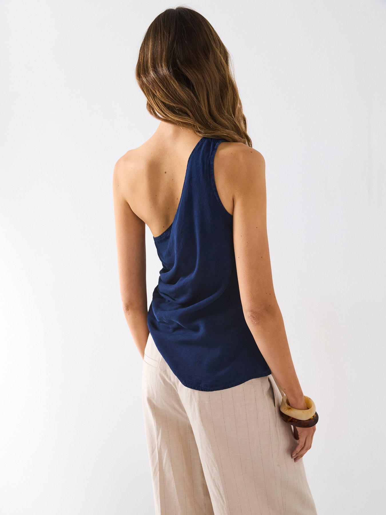mango-denim-effect-top-with-gathered-side-bluestillFront