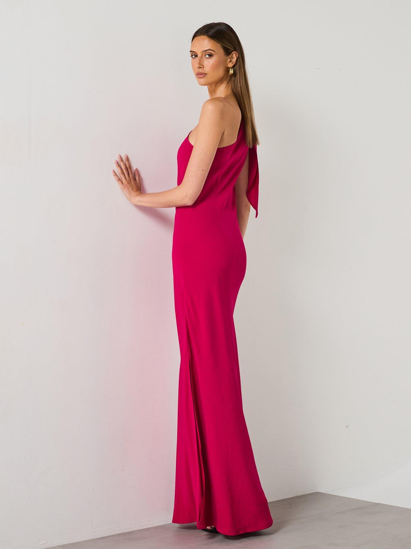 mango-asymmetrical-dress-with-knot-strap-redstillFront
