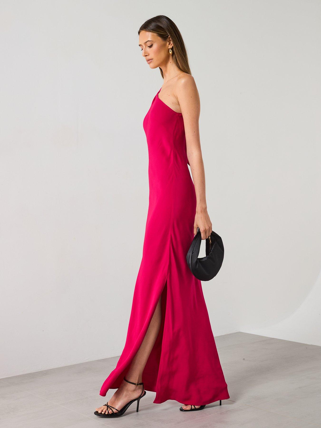 mango-asymmetrical-dress-with-knot-strap-redback