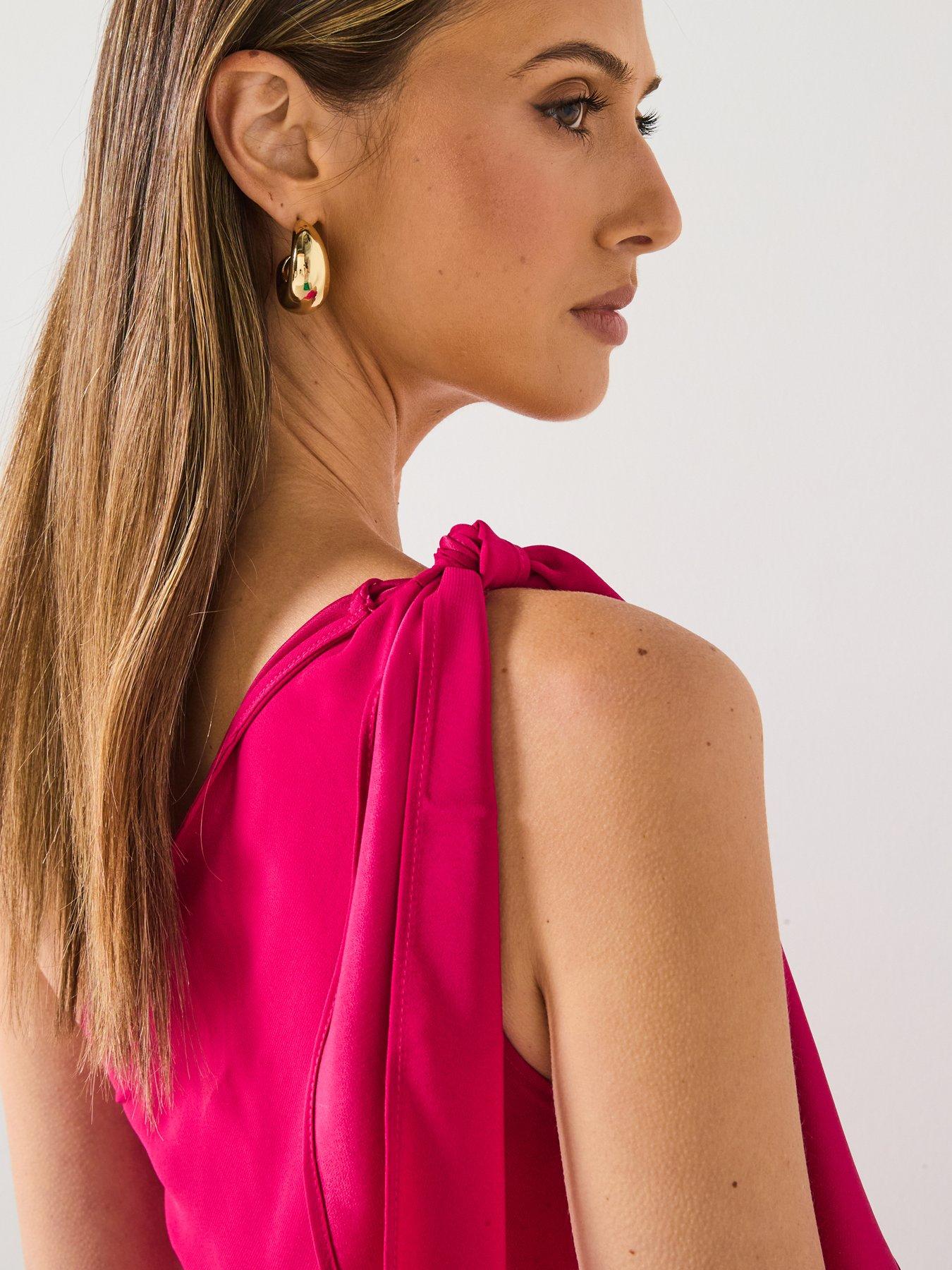 mango-asymmetrical-dress-with-knot-strap-redoutfit